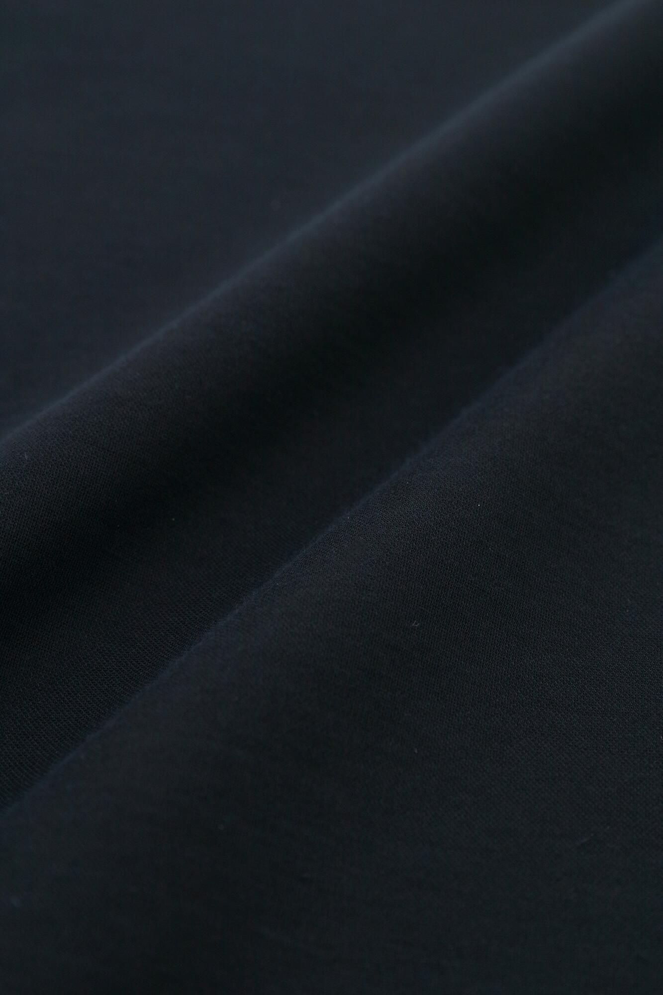 Cotton Cupra Knit Naginata Shirt Narrow Collar Short Length / Dark Navy