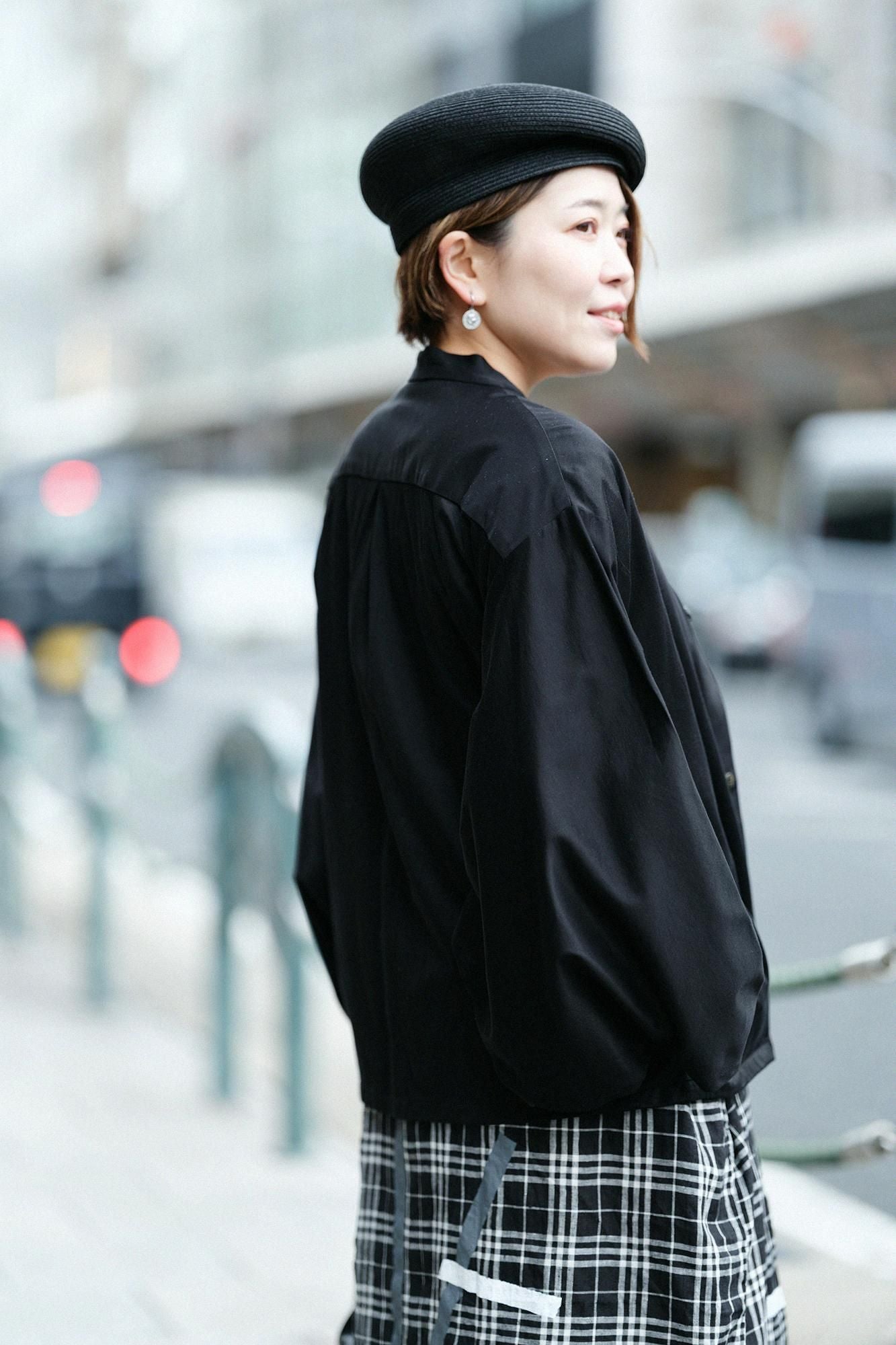 Cotton Cupra ami naginata karigoromo collier mince courte (mijikatake) / couleur plume humide (nagara iro)