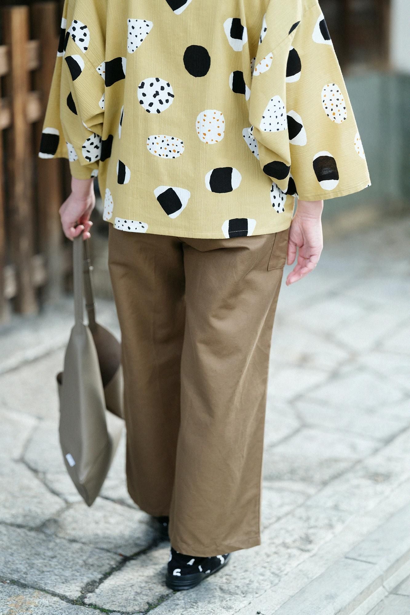 棉花斜纹织布(Ayari)袋(奖励)monpe/rokocha(rokocha)