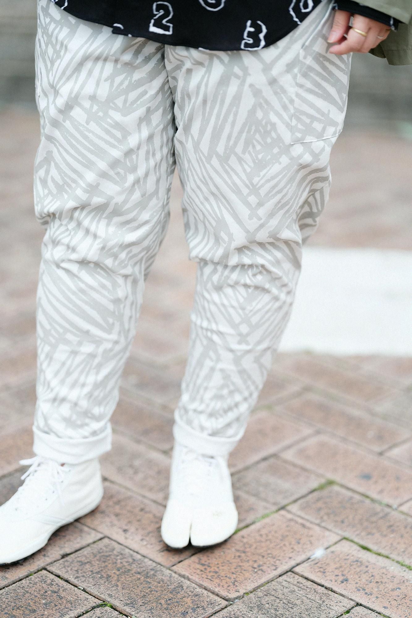 彈性斜紋織BIKE 修腿馬術褲/鋸齒狀 象牙色