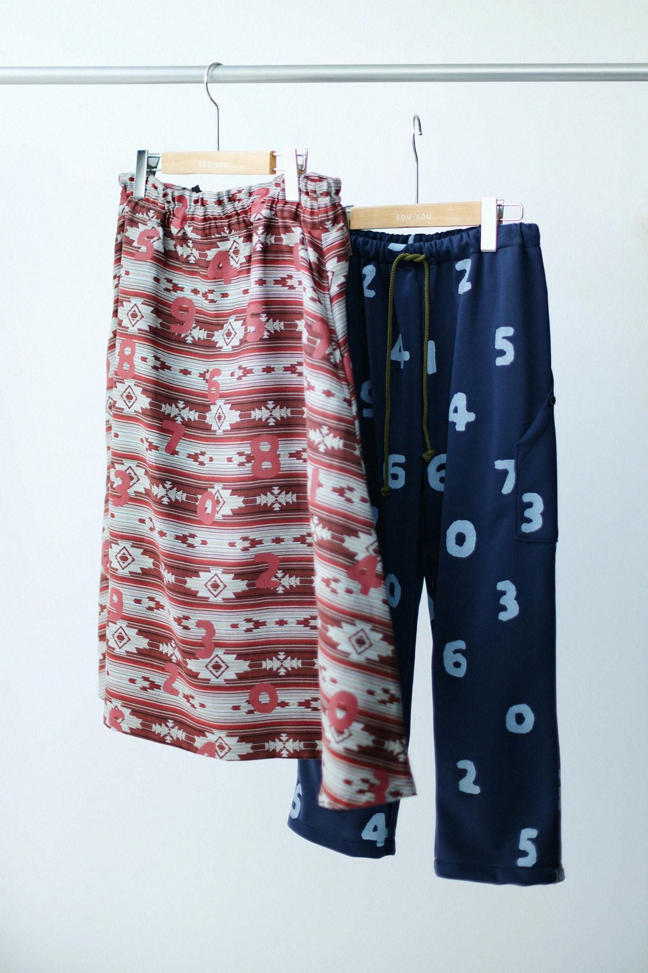 納瓦荷緹花大文字山 飛鼠褲/ SO-SU-U十數紅棕色