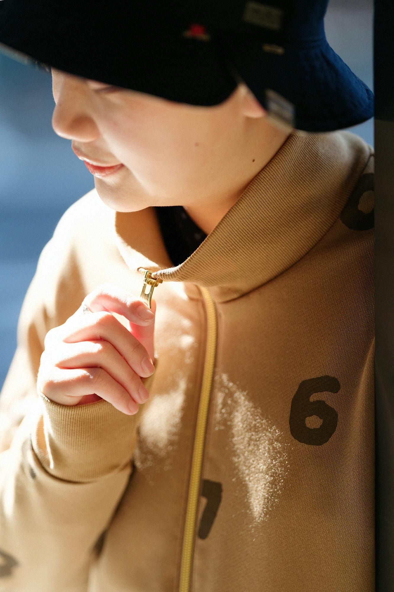 Fleece ZIP UP BIKE Blouson/SO-SU-U Mulberry Brown(minds old time withWatea)