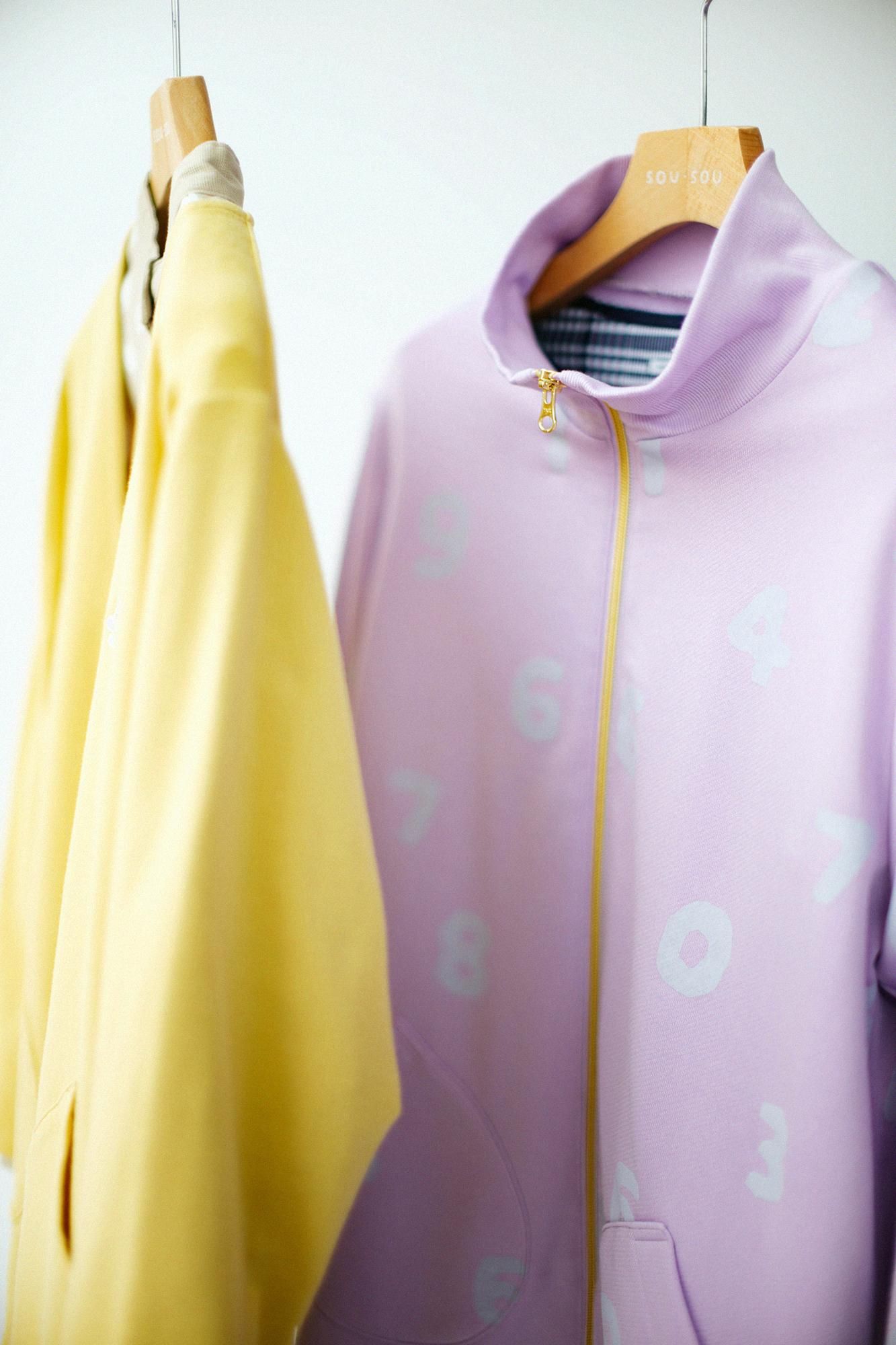 Fleece ZIP UP BIKE Blouson / SO-SU-U Light Grape Color
