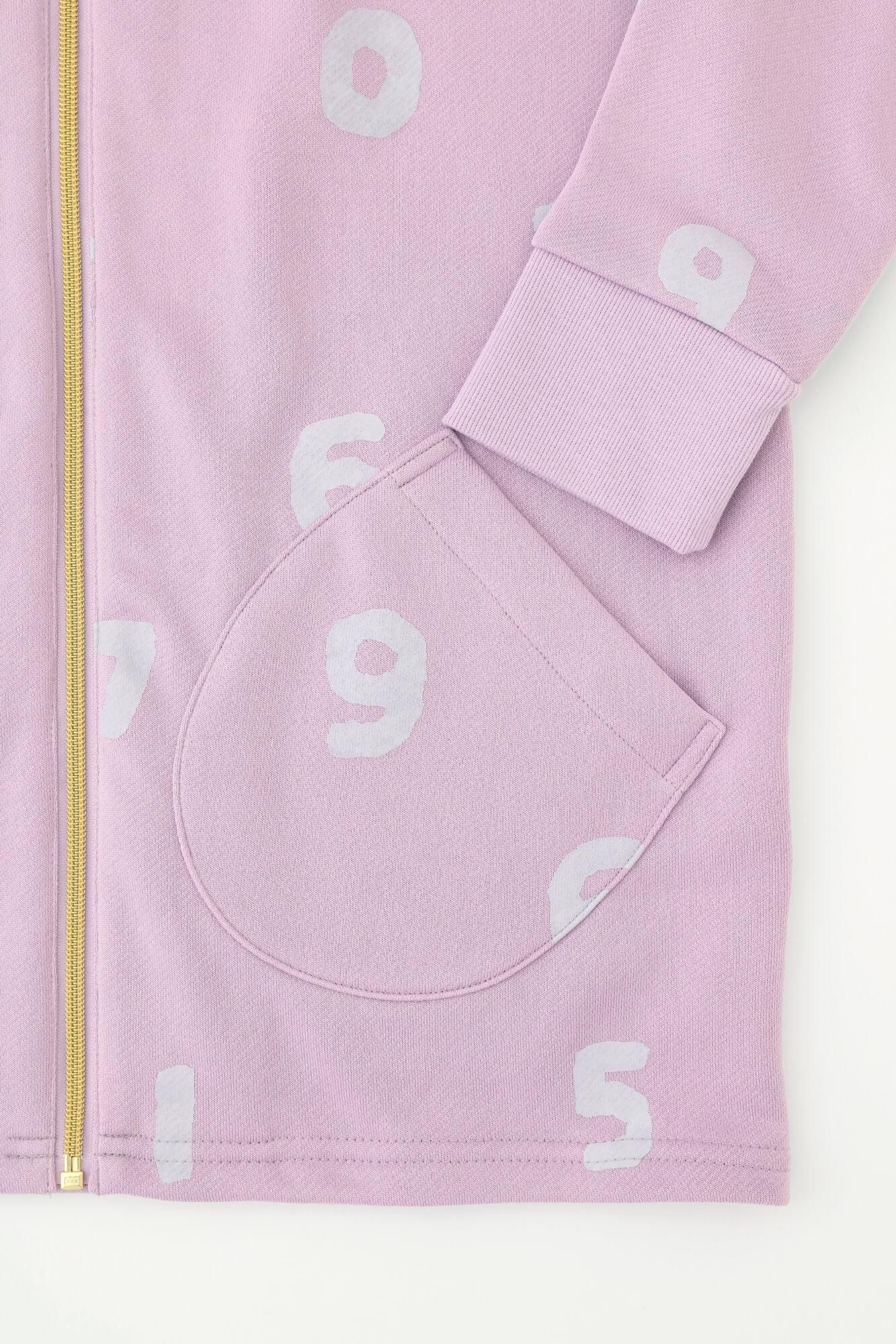 Fleece ZIP UP BIKE Blouson / SO-SU-U Light Grape Color