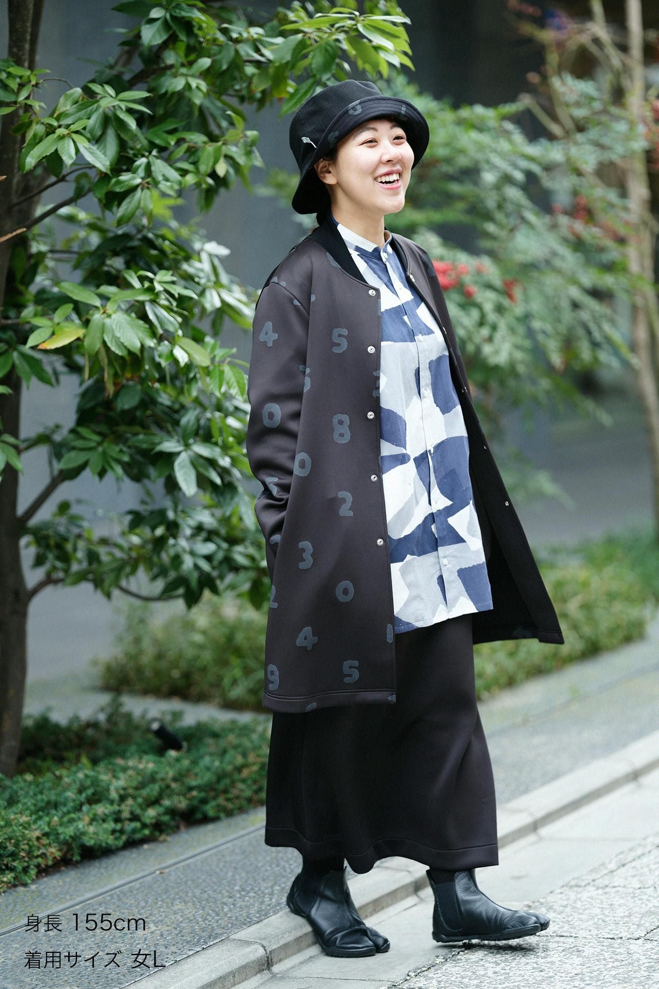 2WAY彈性瓦楞針織長裙/黑色