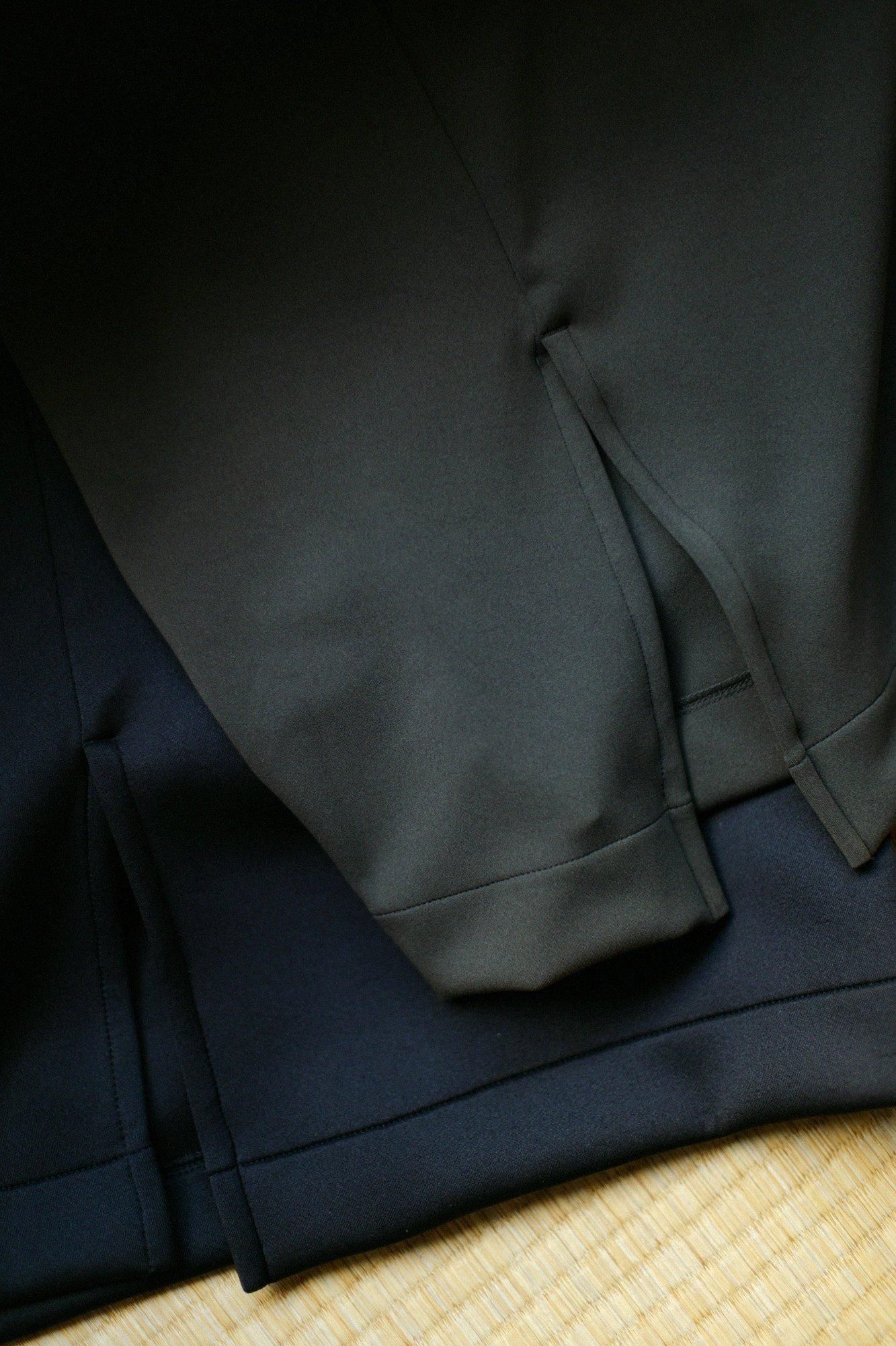 2WAY彈性瓦楞針織長裙/黑色