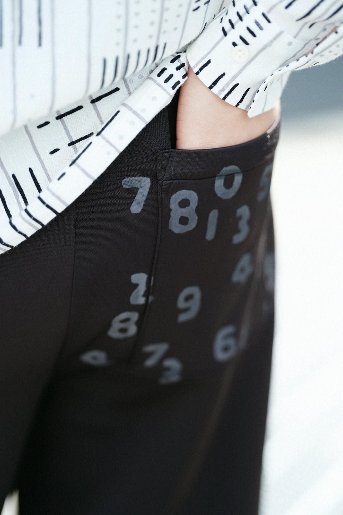 2WAY Stretch Cardboard Knit Wide Pants / Black