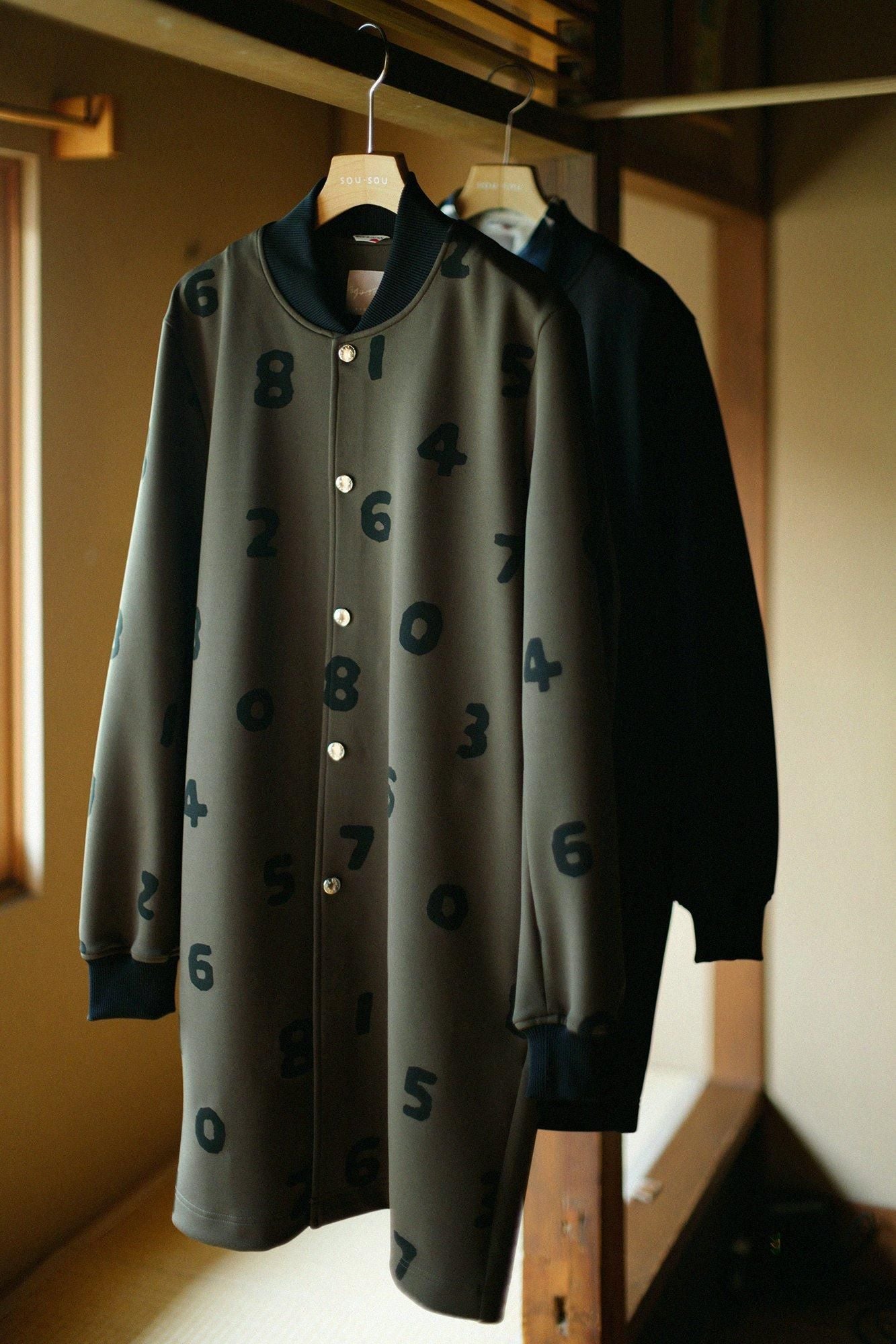 2WAY彈性瓦楞針織外套/ SO-SU-U十數璃寛茶色