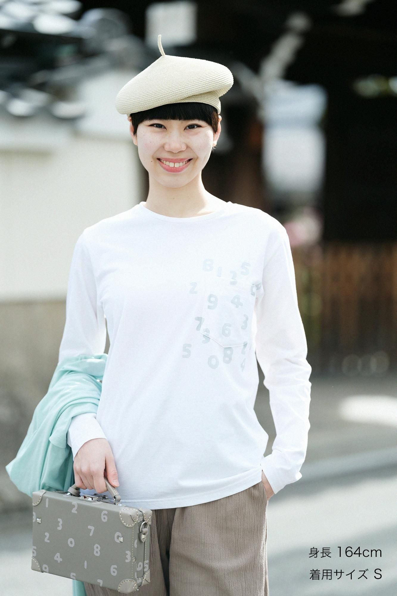 【net限定】30単 ハイゲージ天竺 長袖ポケットTシャツ/つくも