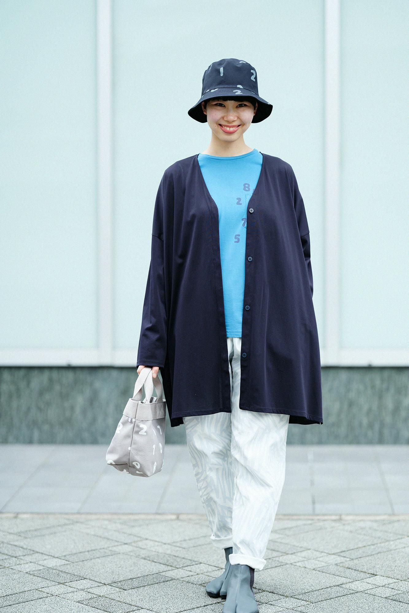 【net限定】30単 ハイゲージ天竺 長袖ポケットTシャツ/孔雀青(くじゃくあお)