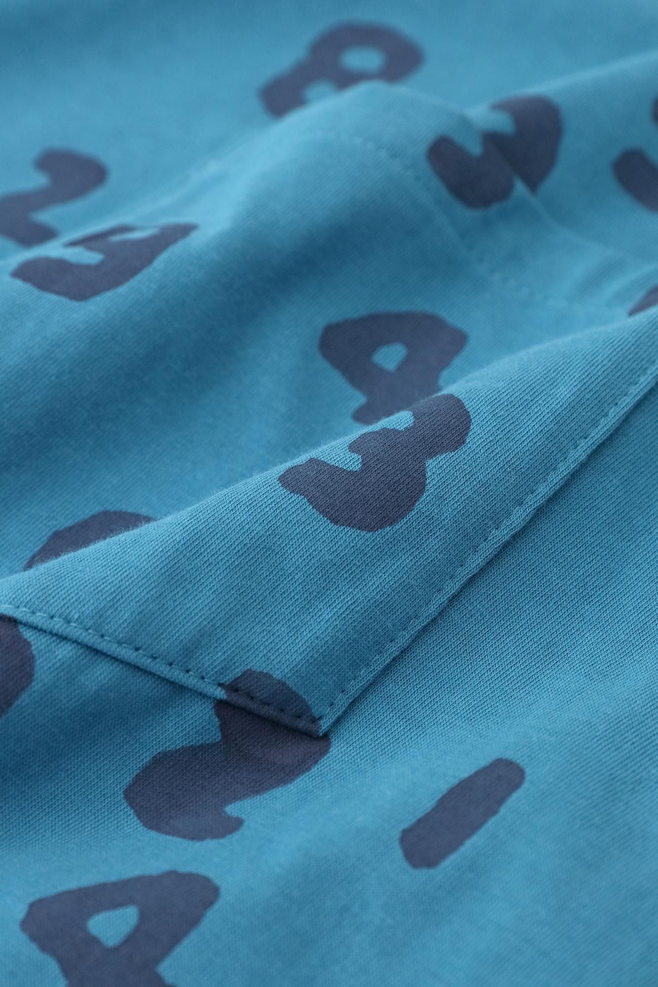 【net限定】30単 ハイゲージ天竺 長袖ポケットTシャツ/孔雀青(くじゃくあお)