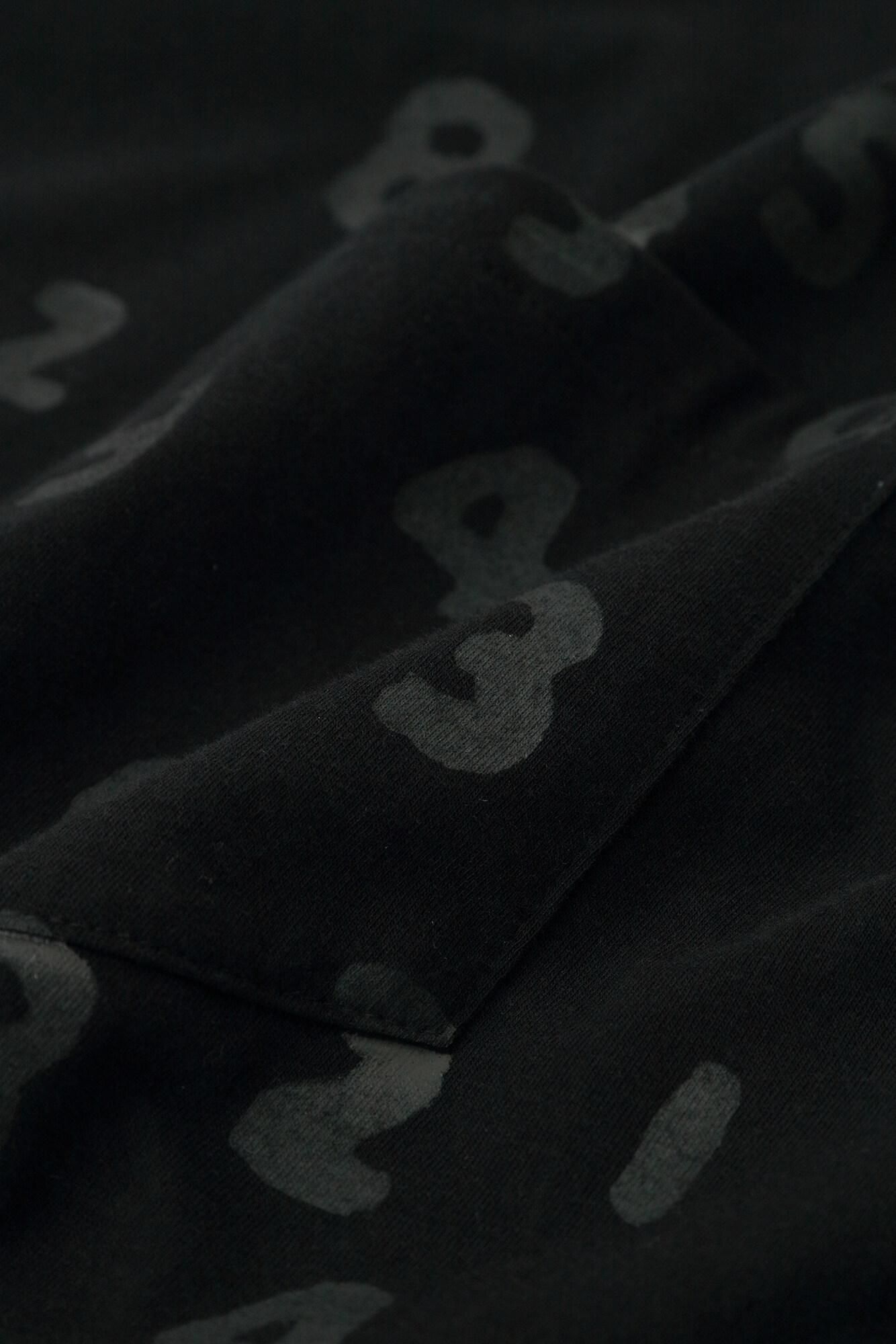 30單線 高密度平針織長袖口袋T-shirt /黑色