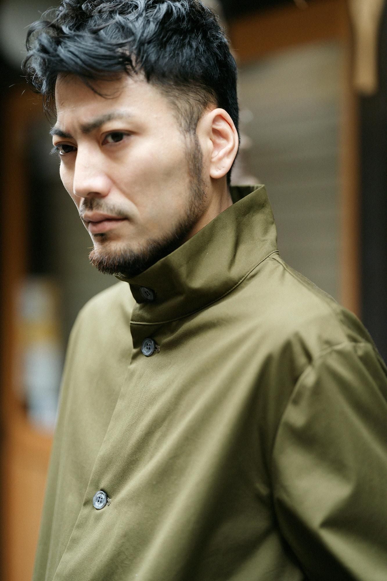 60雙Ventile(R)Cross立領短外套/橄欖綠× SO-SU-U十數 綾