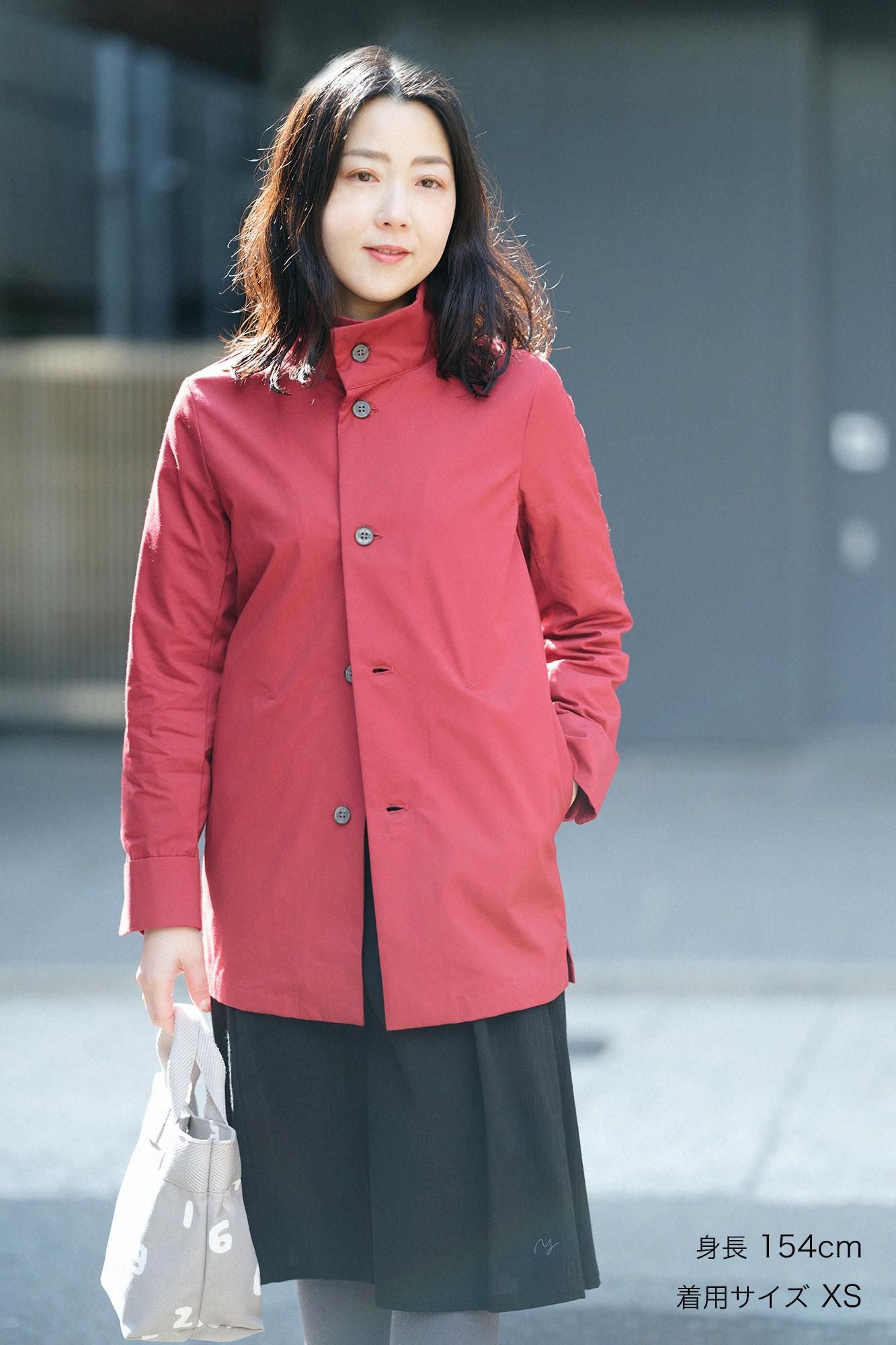 60 Pair Ventile (R) Cross Stand Collar Short Coat / Scarlet × SO-SU-U Twill