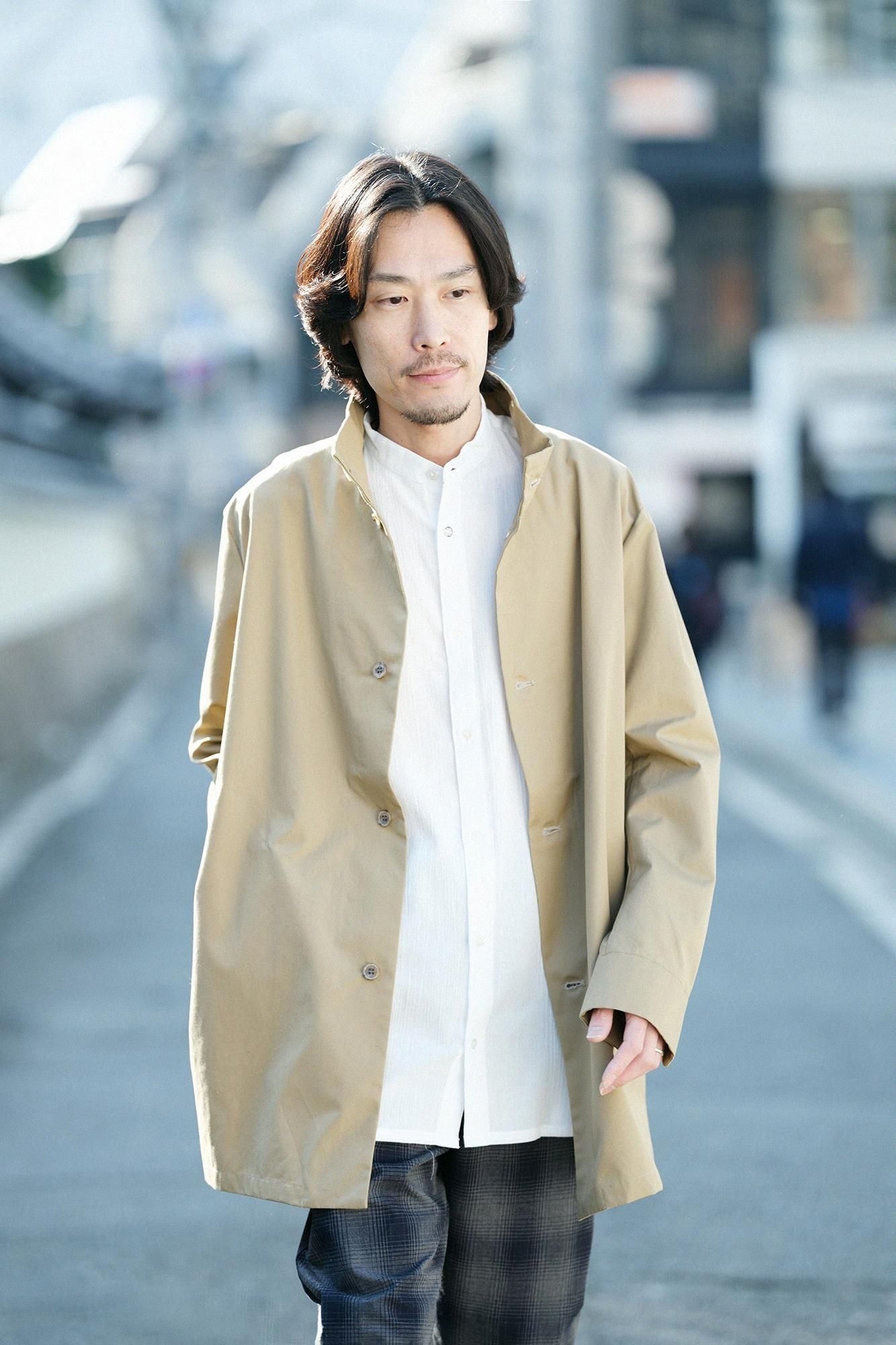 60雙線Ventile(R)立領短外套/榛果色×SO-SU-U十數 綾