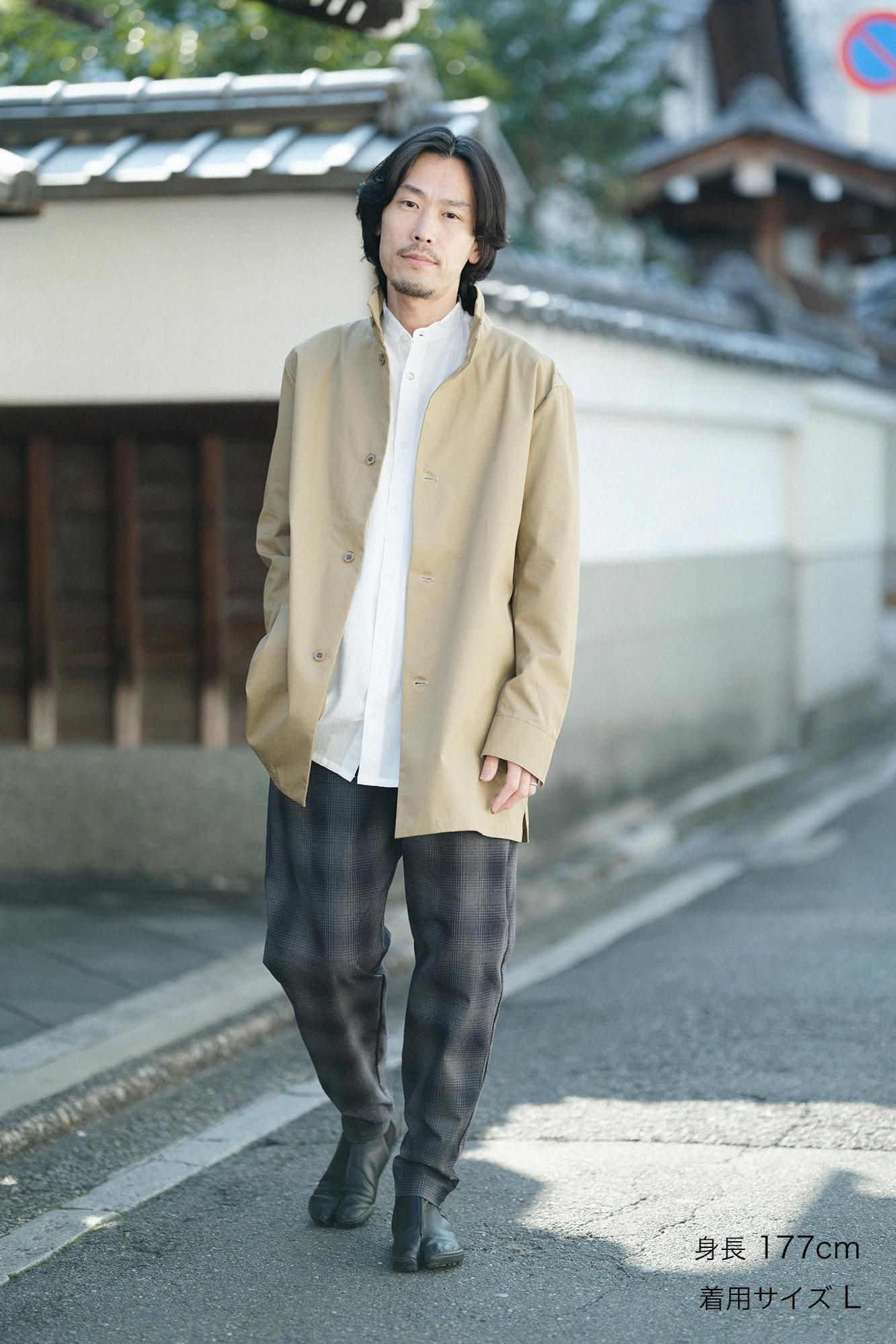 60雙線Ventile(R)立領短外套/榛果色×SO-SU-U十數 綾