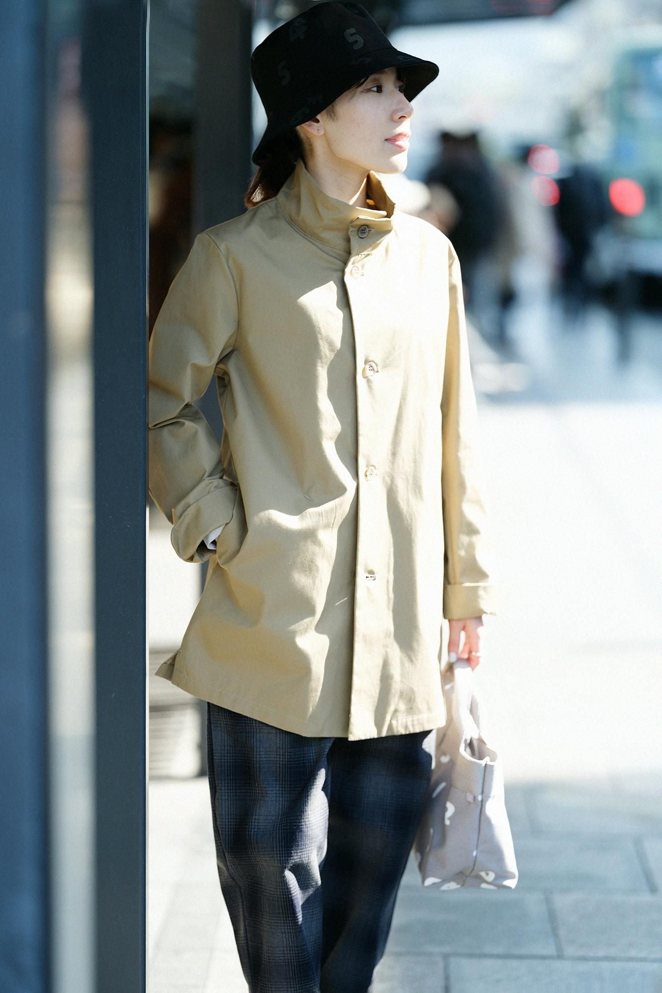 60雙線Ventile(R)立領短外套/榛果色×SO-SU-U十數 綾