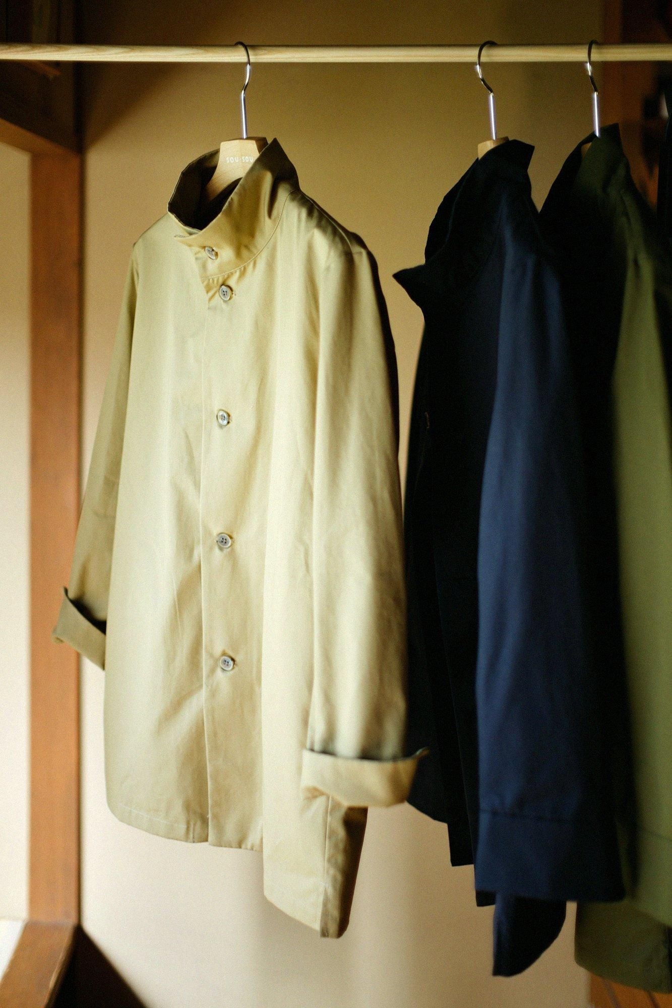 60雙線Ventile(R)立領短外套/榛果色×SO-SU-U十數 綾