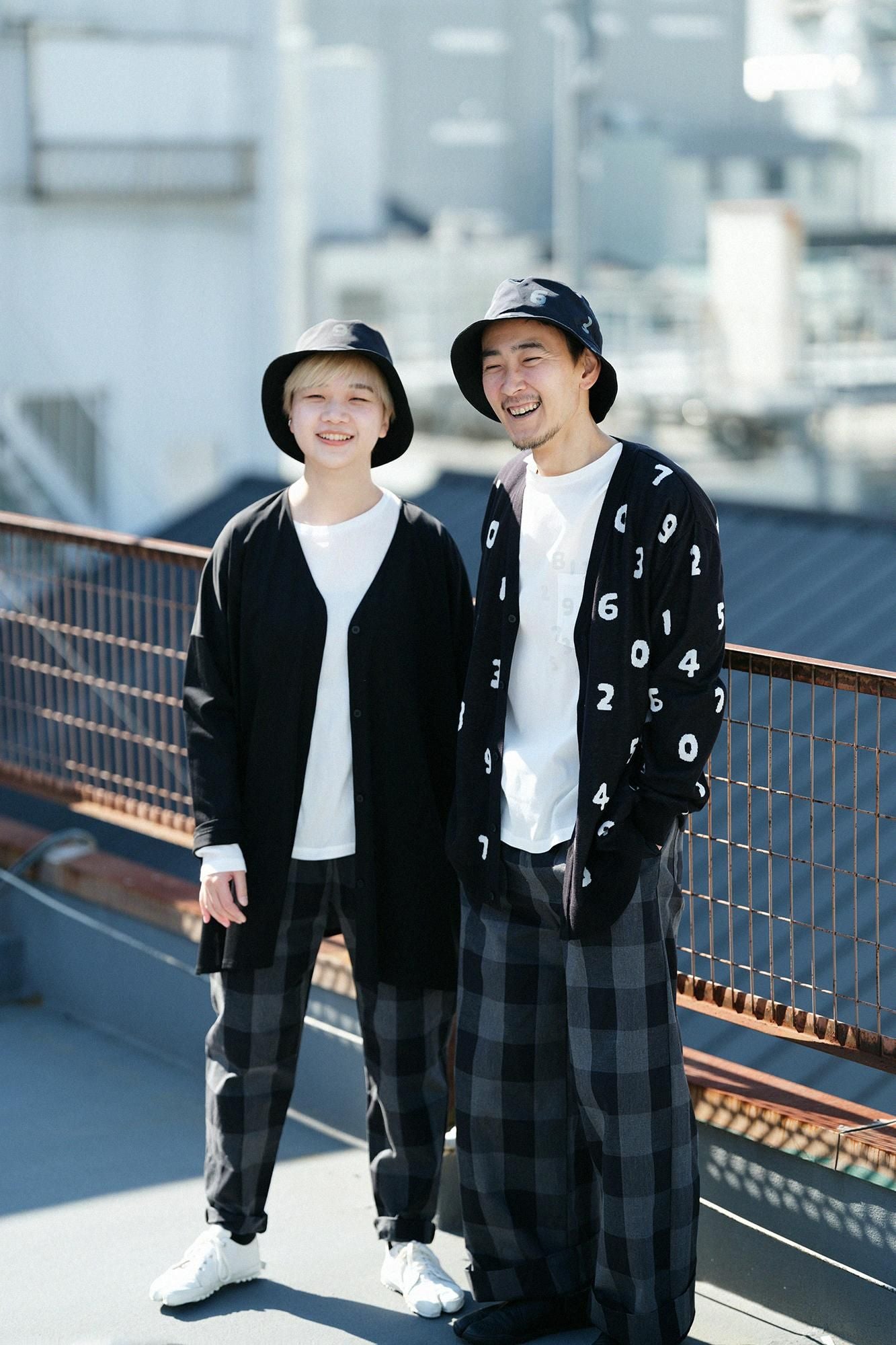 Danproof Wide Pants / Black Big Lattice Goushi