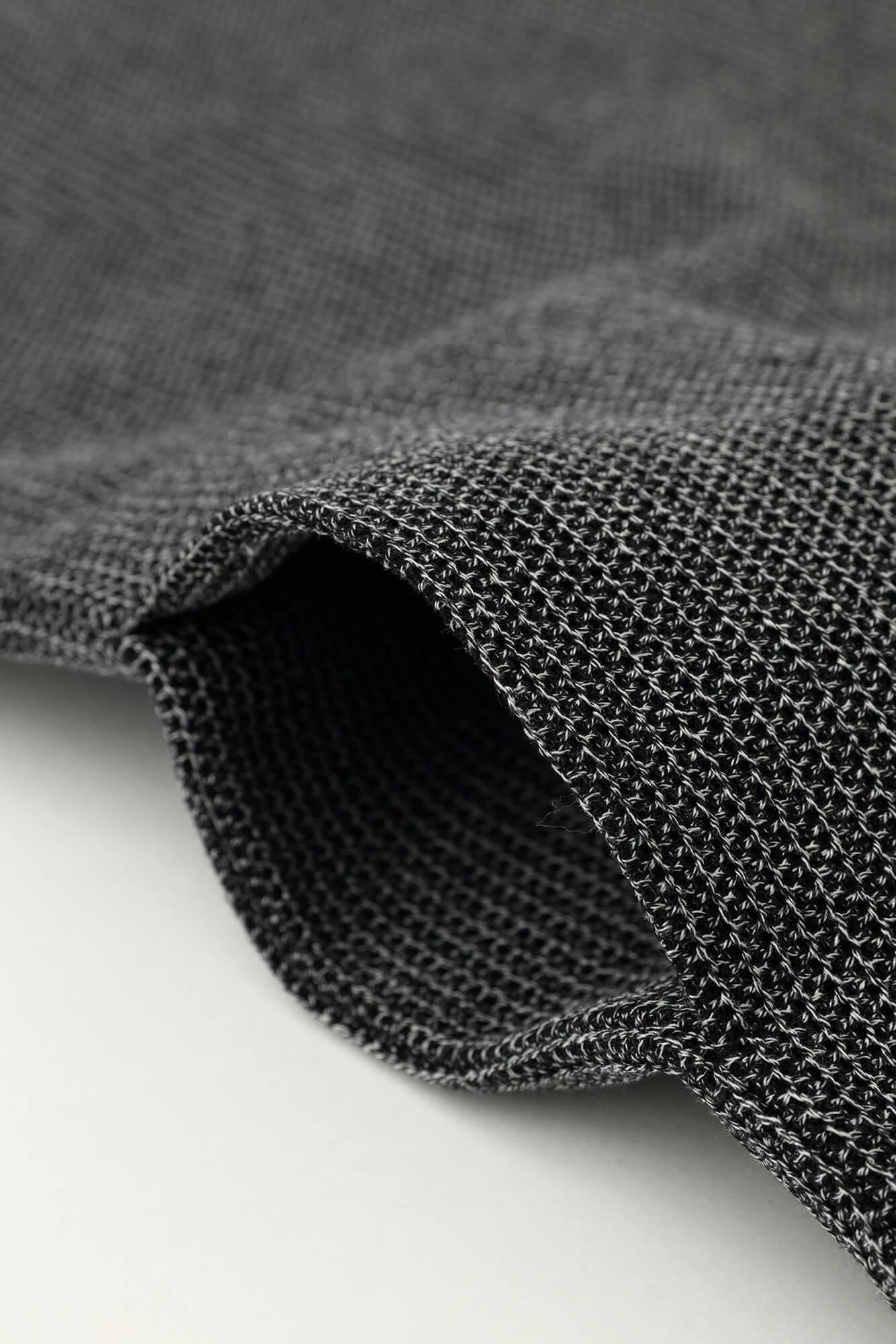 拉舍爾經編V領 輕型外套/深灰色