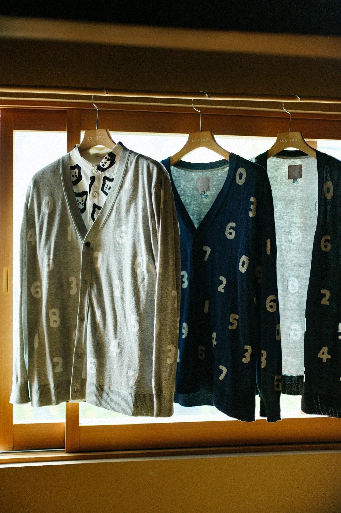 Supima Cotton Jacquard Cardigan / SO-SU-U Dark Blue