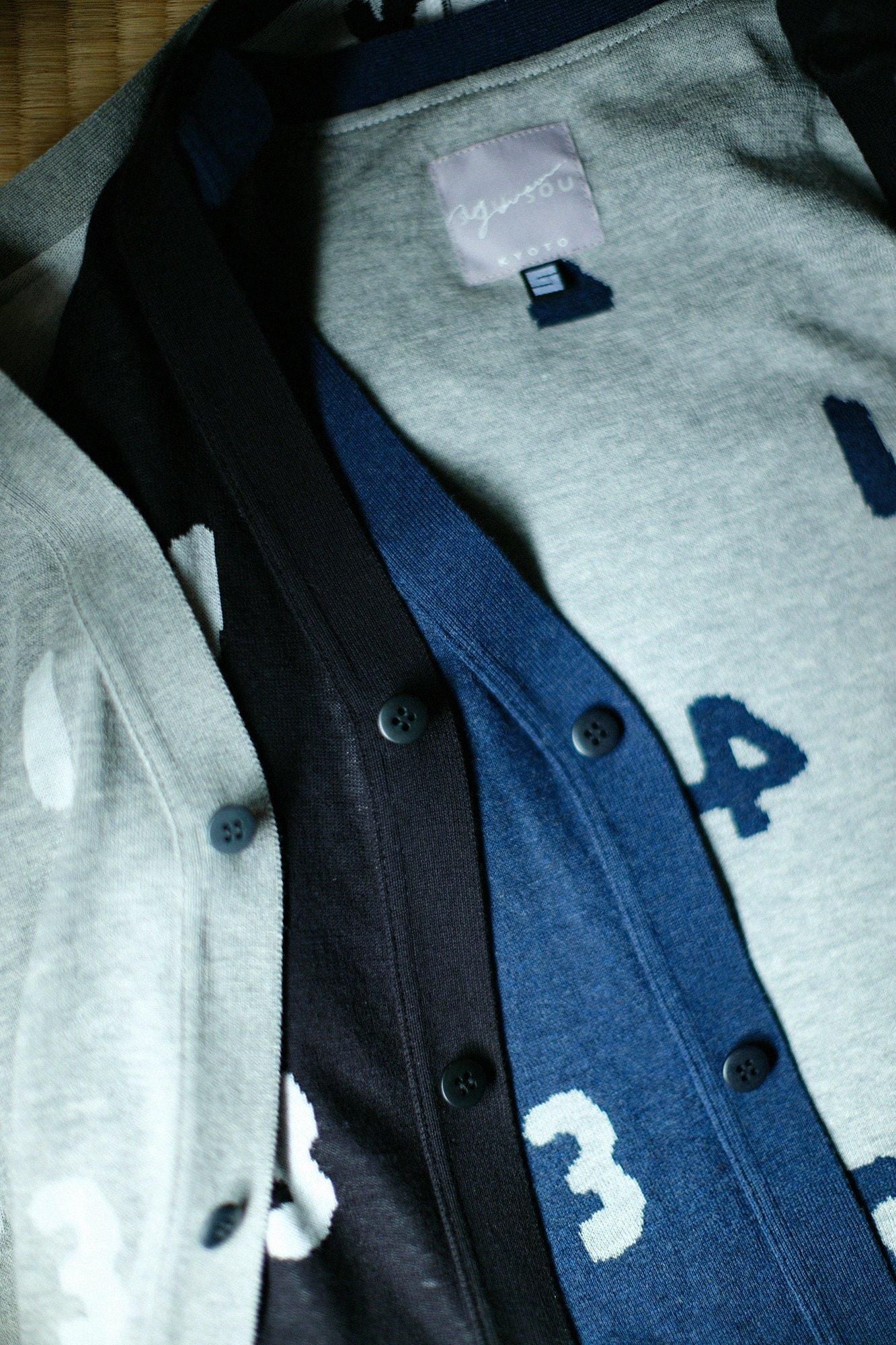 Supima Cotton Jacquard Cardigan / SO-SU-U Dark Blue