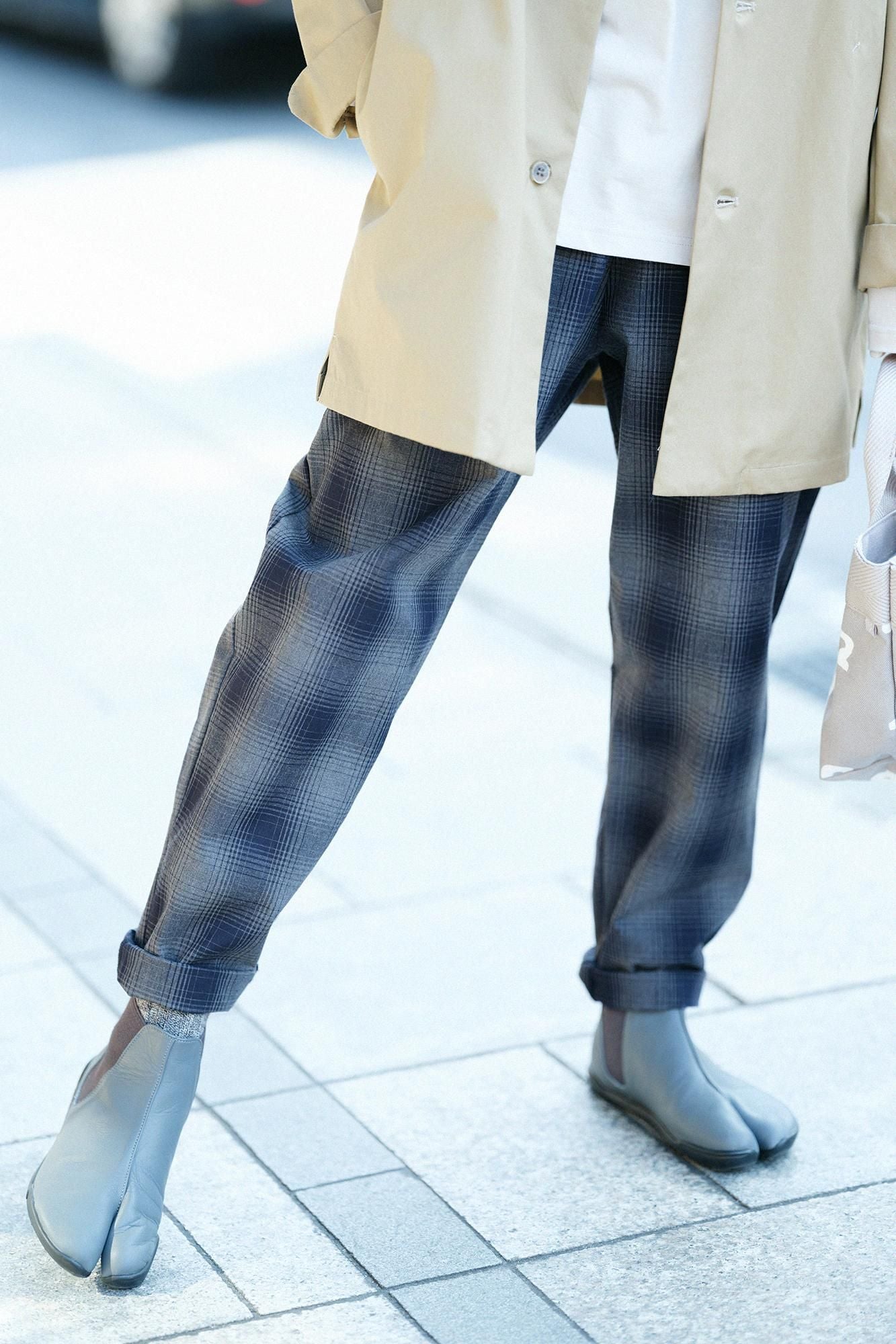 Danproof Easy Tapered Pants / Dark Navy Haze Lattice