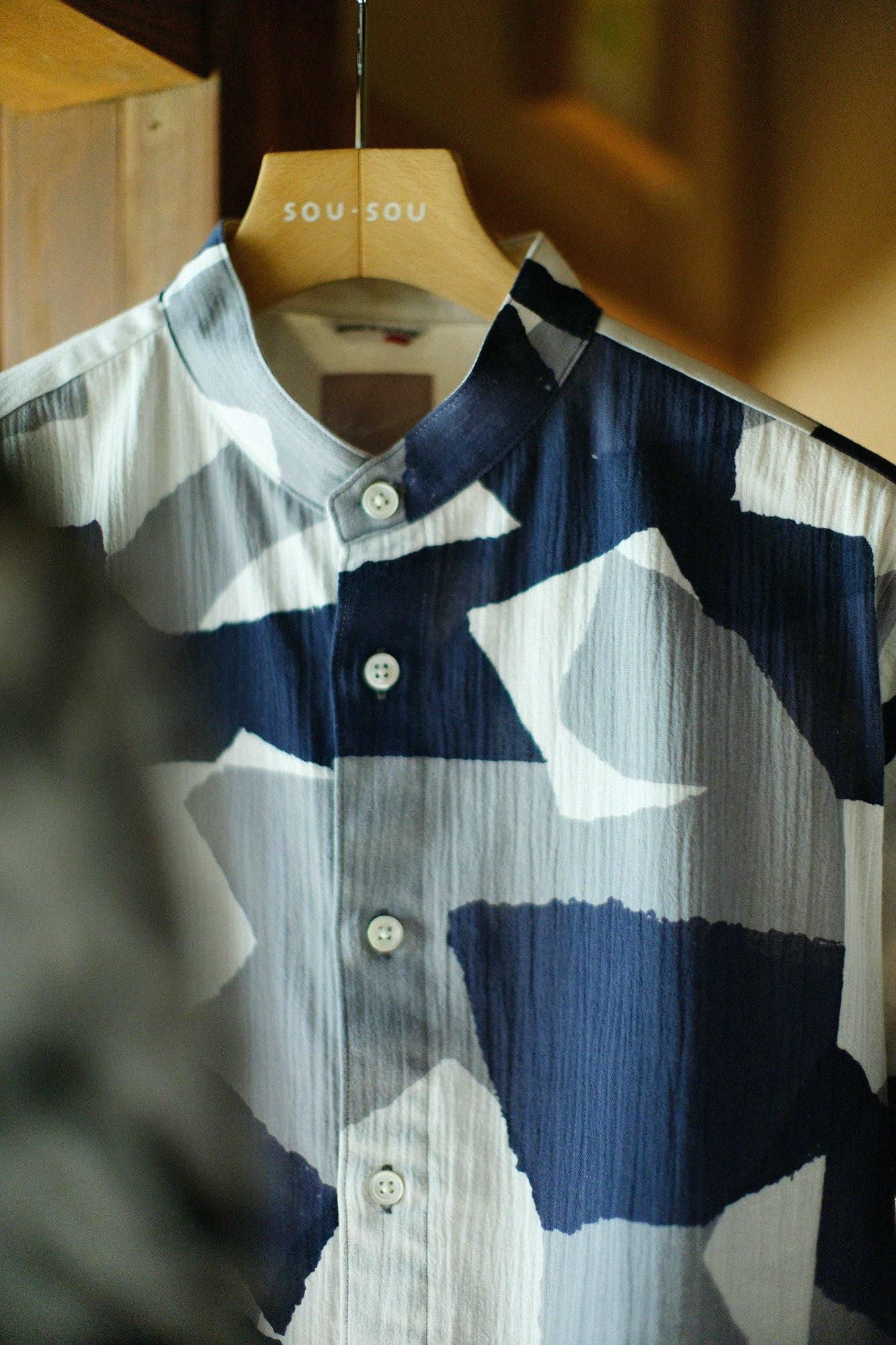 高島縮棉 20/20 立領長袖襯衫 sp/偶然