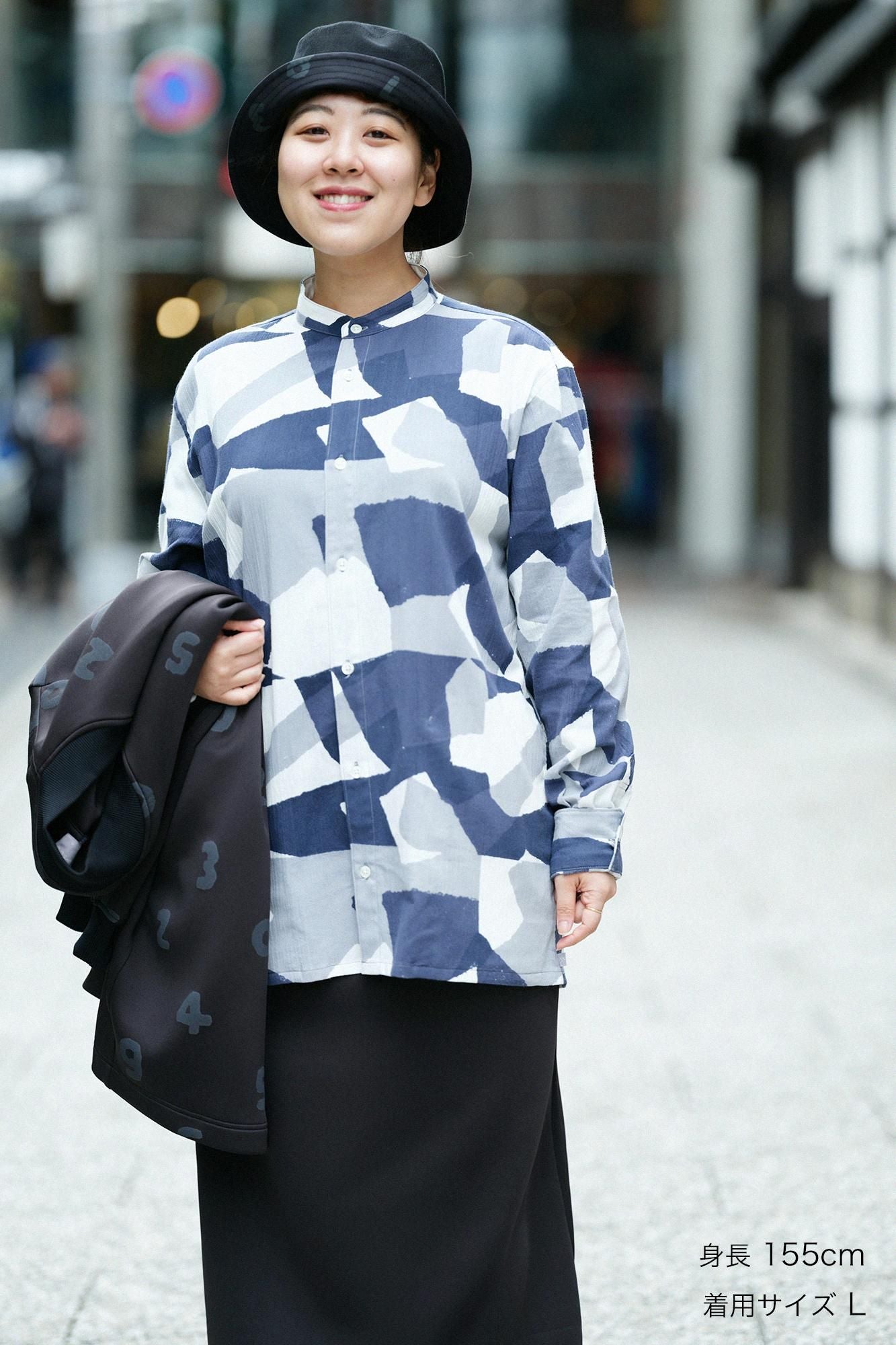 高島縮棉 20/20 立領長袖襯衫 sp/偶然