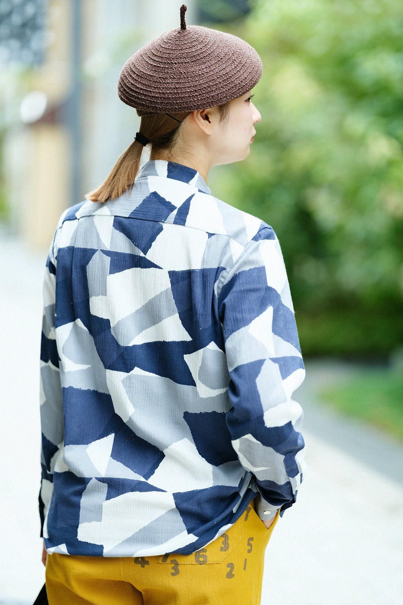 高島縮棉 20/20 立領長袖襯衫 sp/偶然