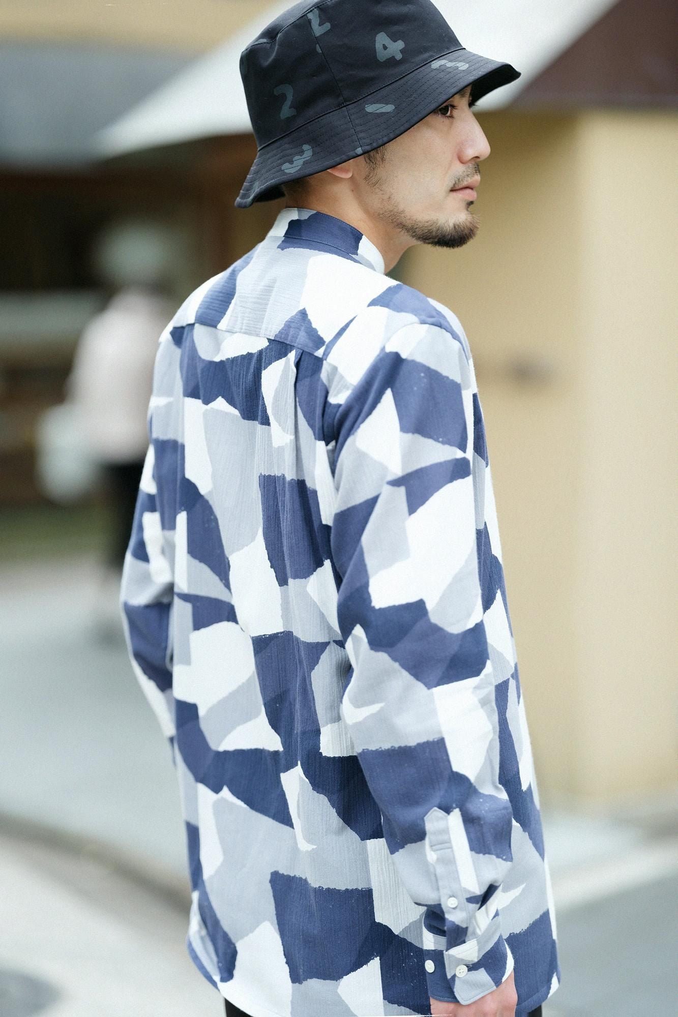 高島縮棉 20/20 立領長袖襯衫 sp/偶然