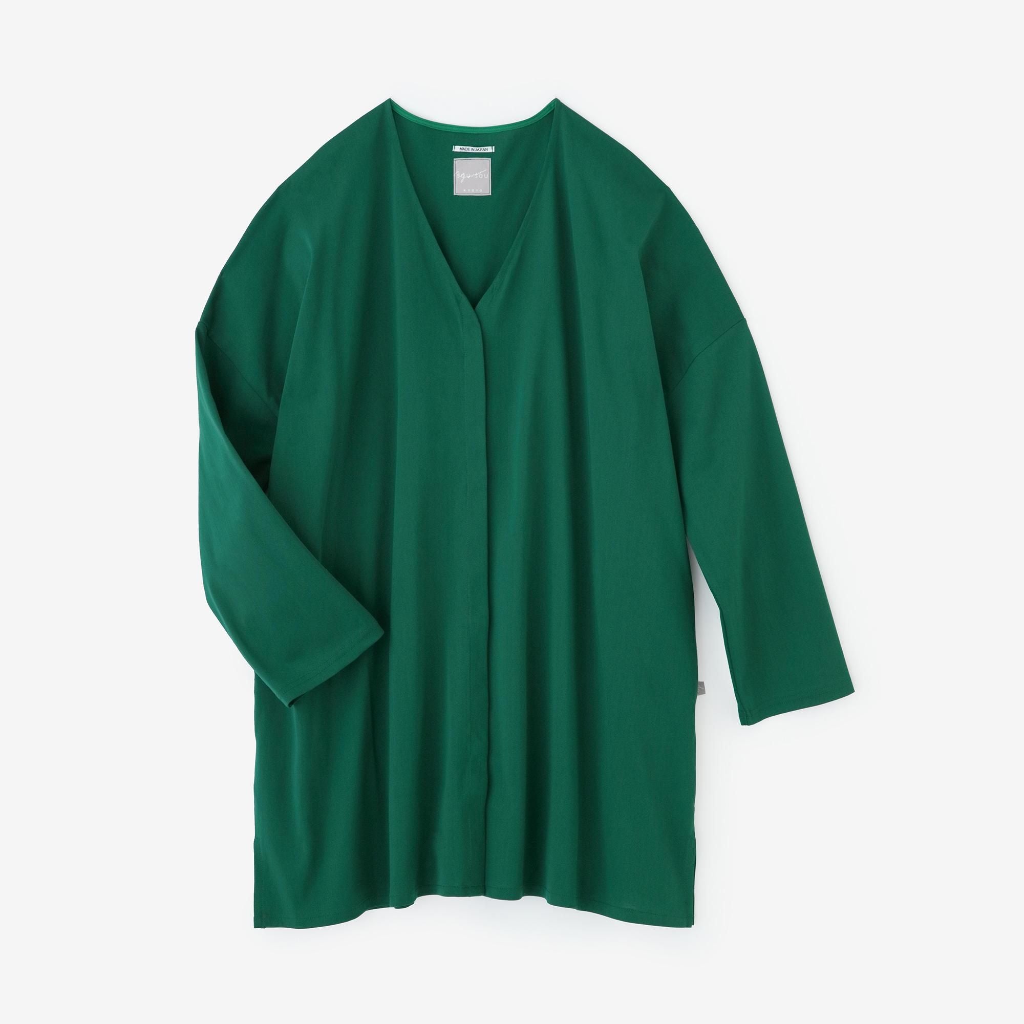 ユトリロ
油絵
ラパンアジル 綿トリアセテート Vネック ライトチュニックカーディガン／常磐緑