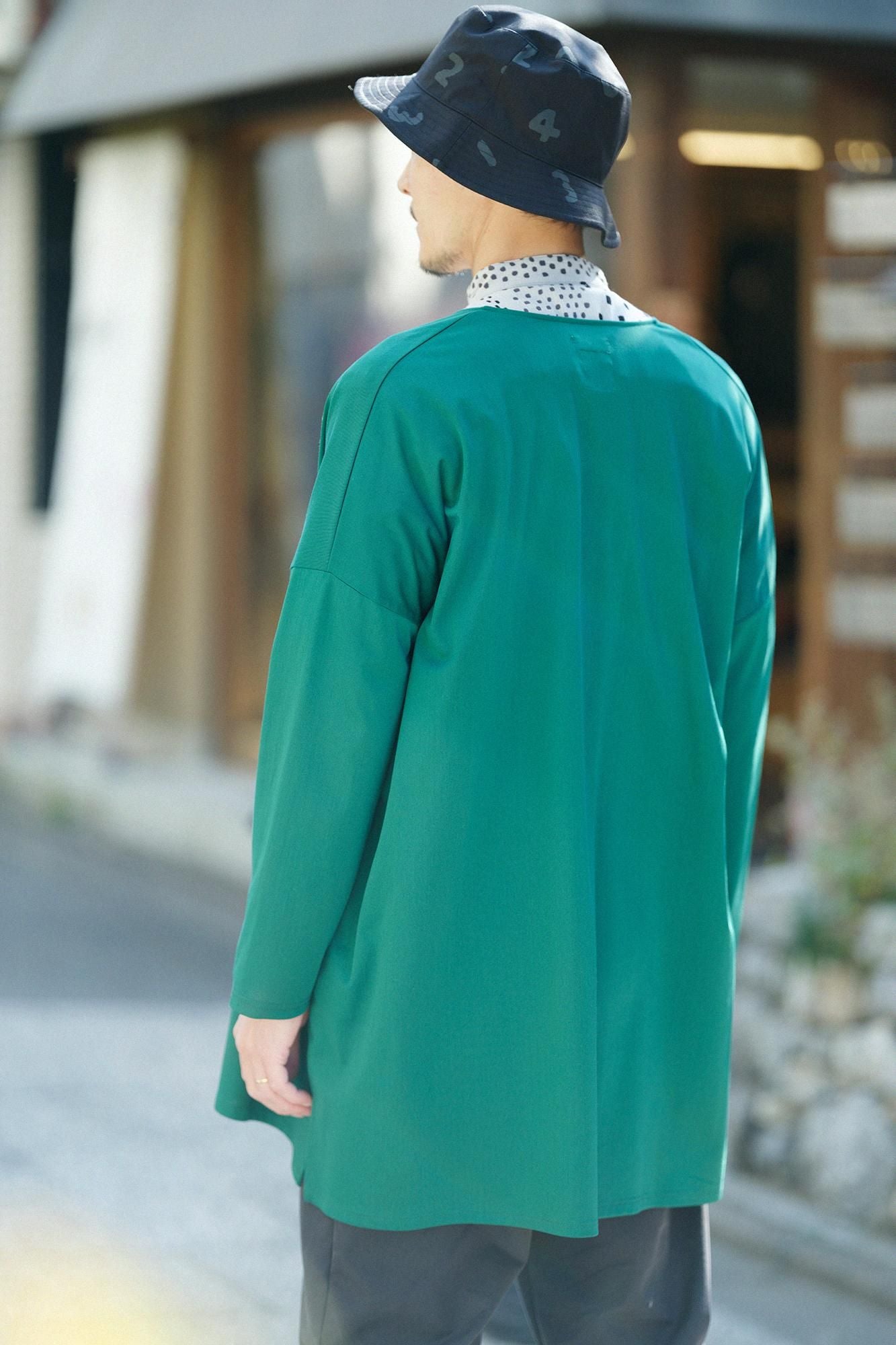 코튼 트리아세테이트 V넥 빛튜닉가디건/Tokiwa Midori (Tokiwa Midori)