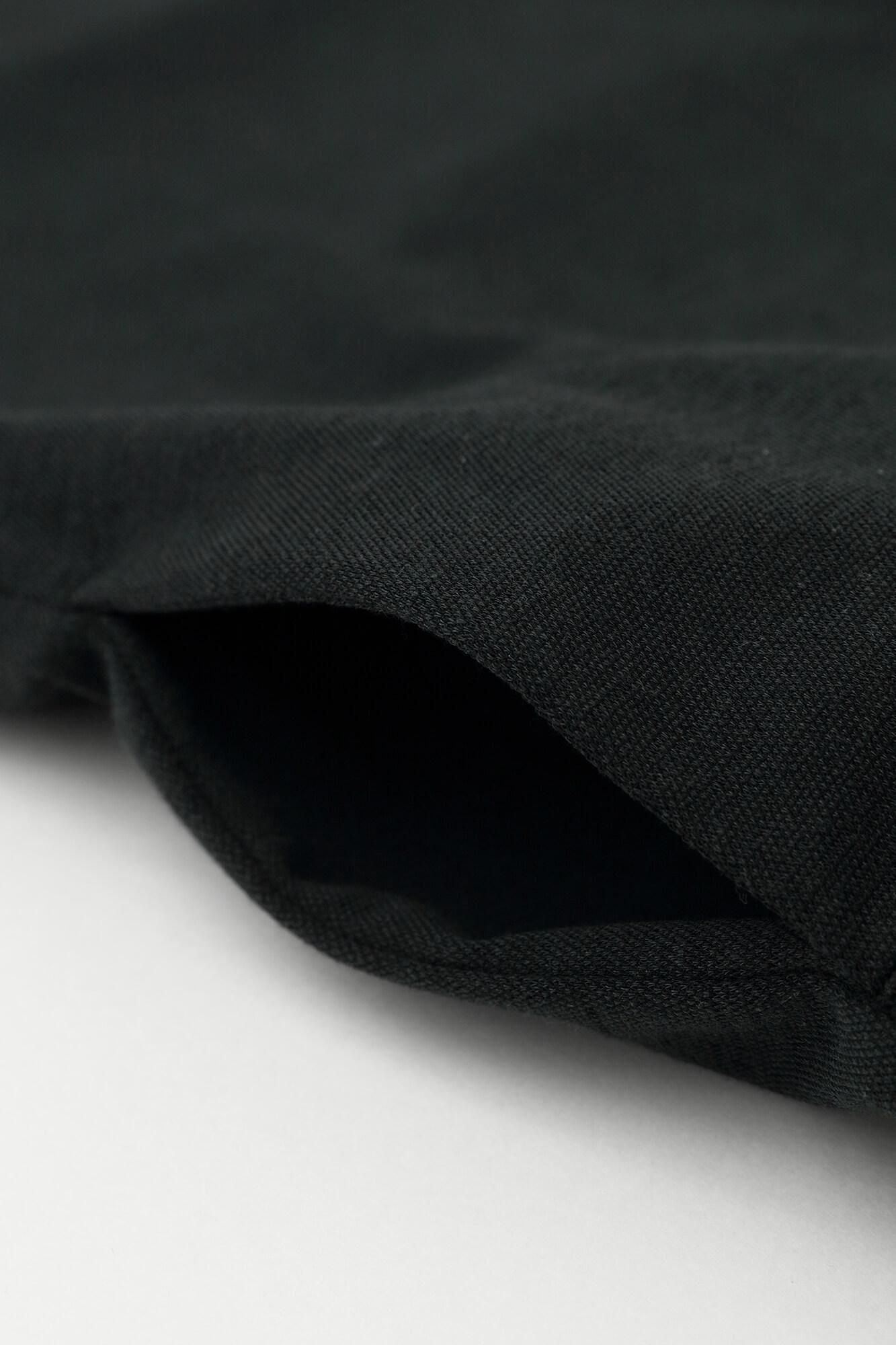 綿麻混 リランチェ(R) Vネック ライトコート/濡羽色(ぬればいろ)