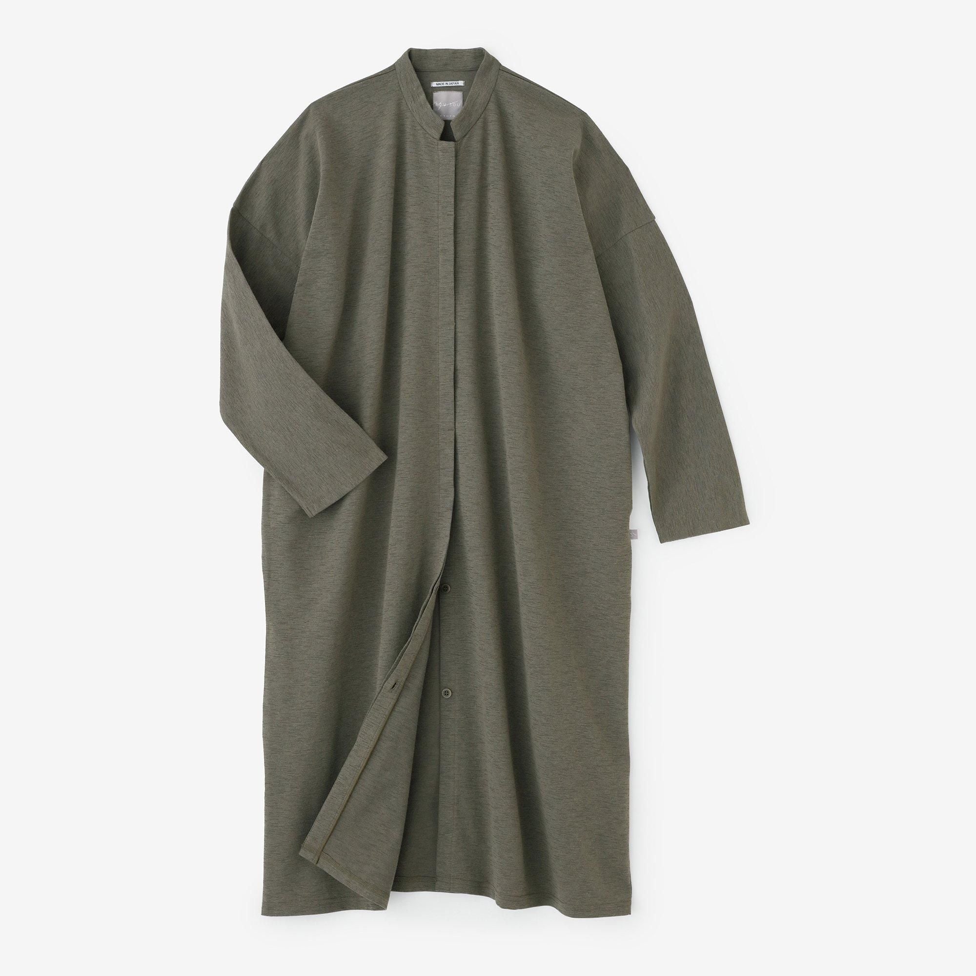 Mélange de coton et de lin Lilanche (R) Collier de support Light Coat / Yanagicha