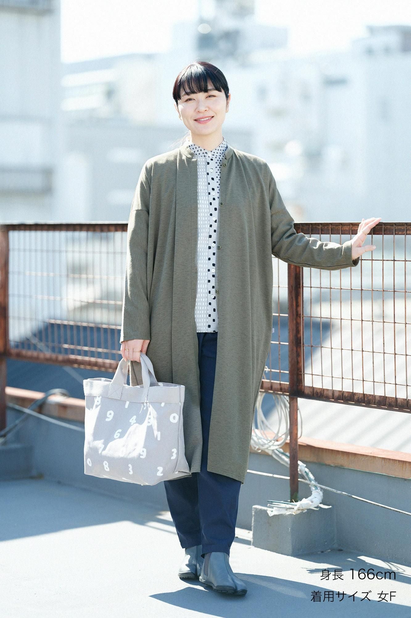 Mélange de coton et de lin Lilanche (R) Collier de support Light Coat / Yanagicha