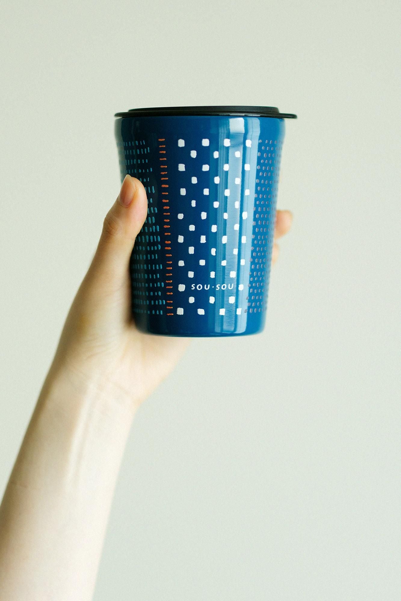 蓋付きタンブラー/霰縞(あられじま)