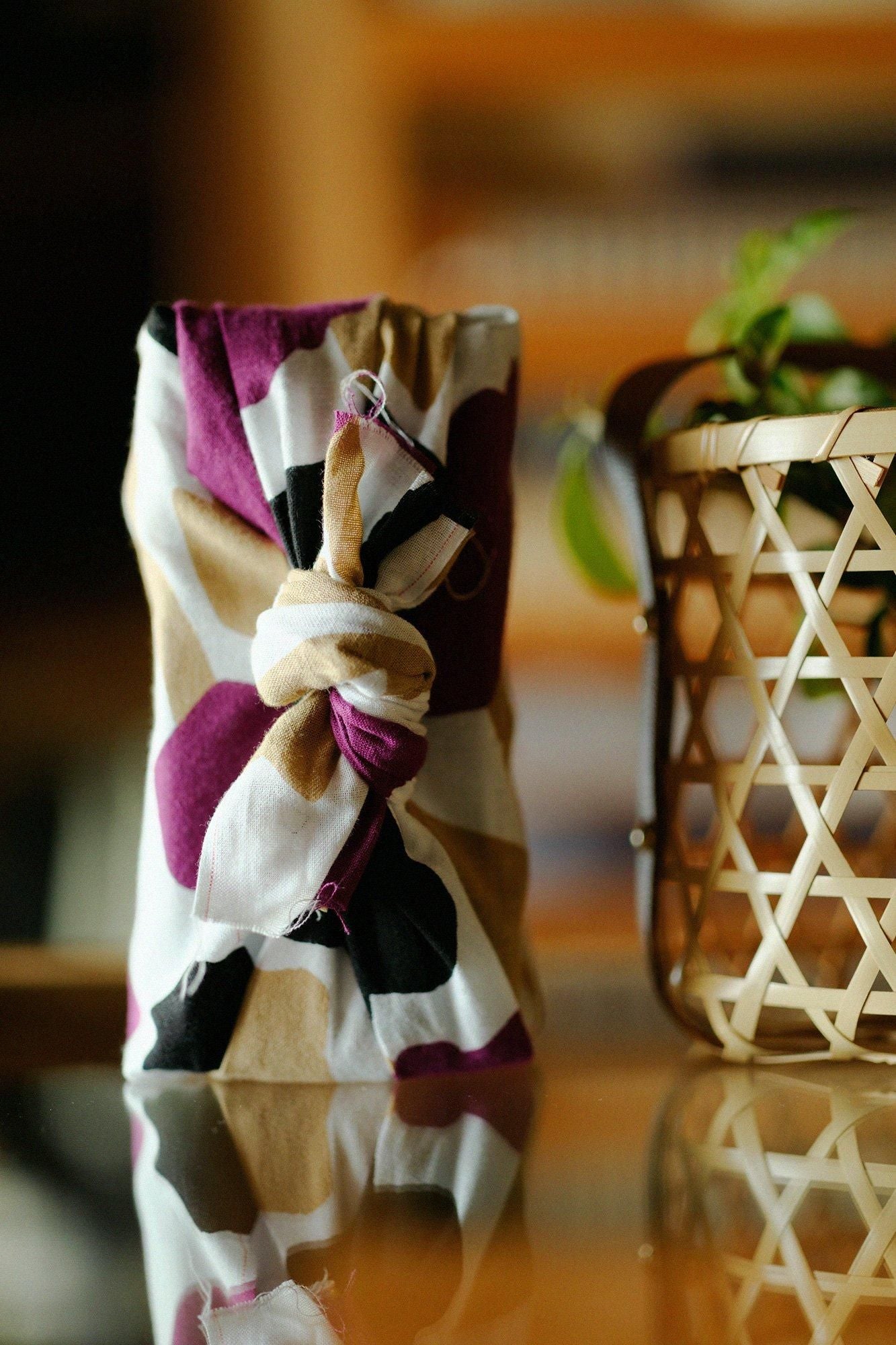 Ise cotton textile tenugui / sourire (emi)