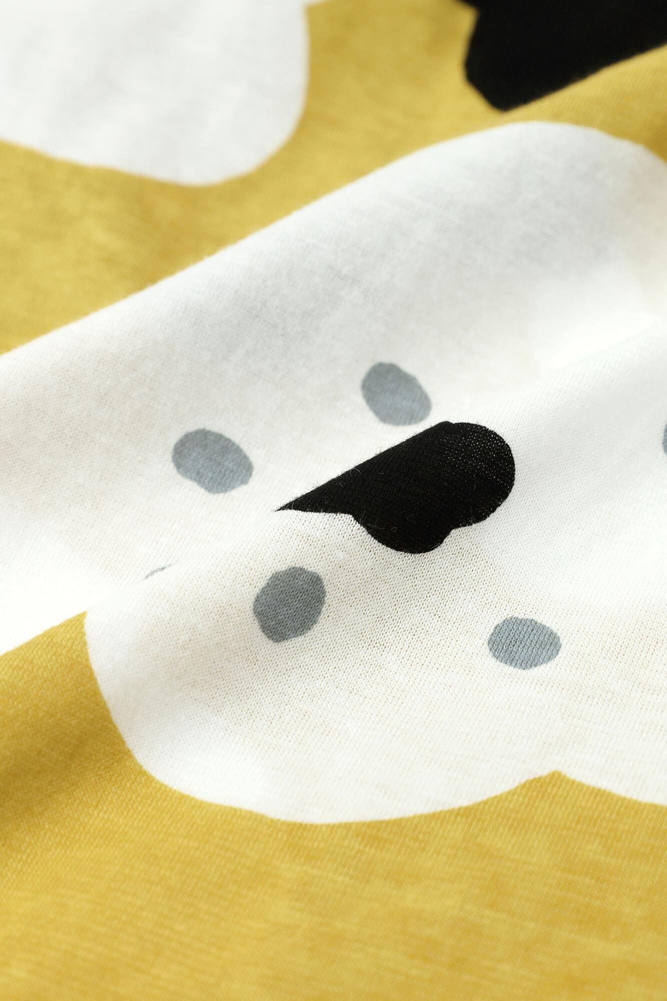 ●圓弧袖貫頭衣/微笑 芥末黃