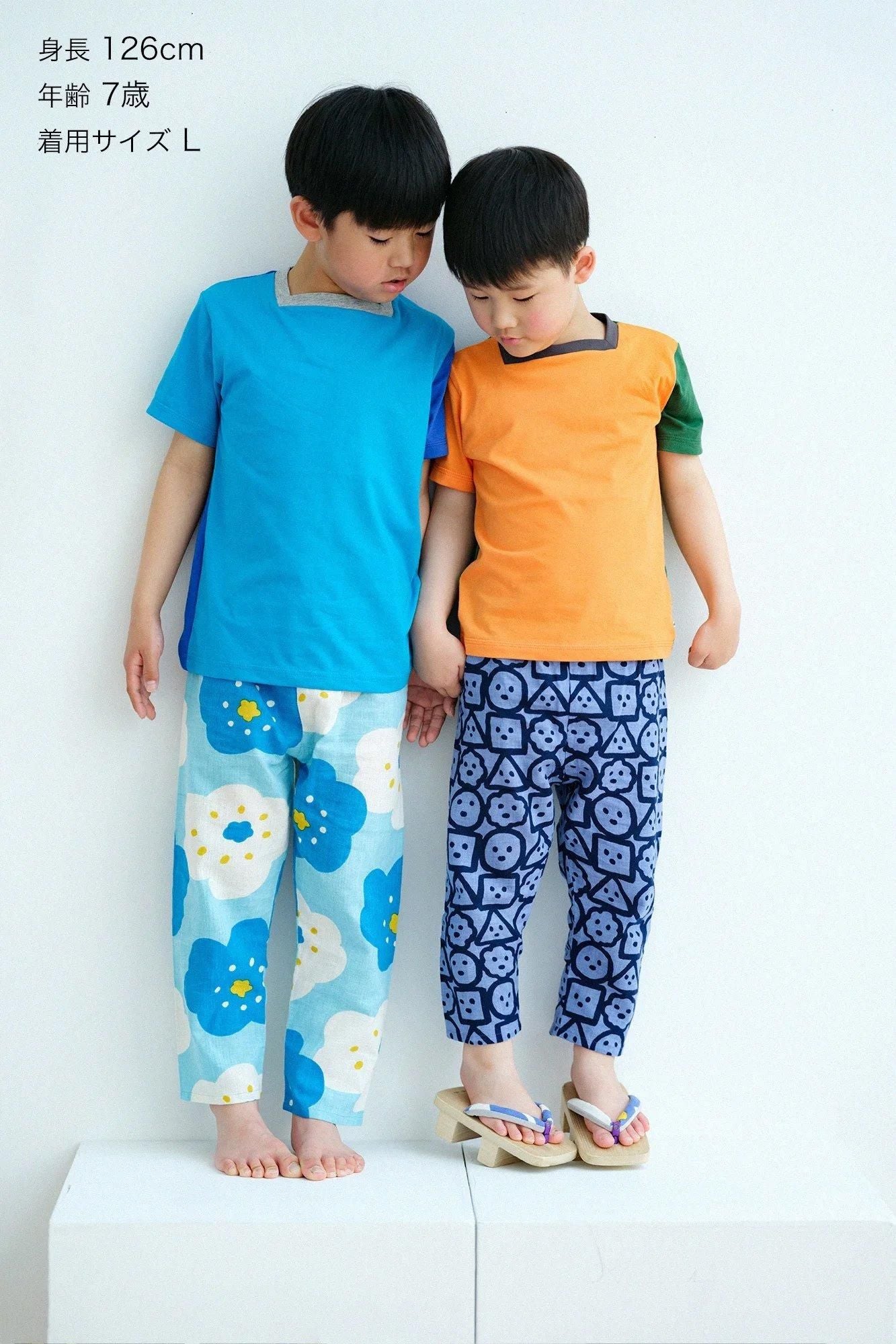 ● Square Neck T-shirt Bi-color / Sky Blue × Blue