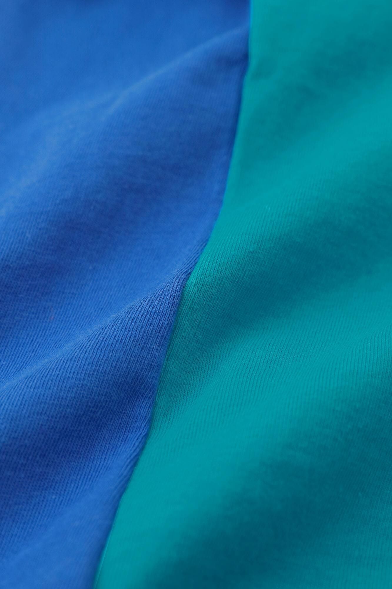 ● Square Neck T-shirt Bi-color / Sky Blue × Blue