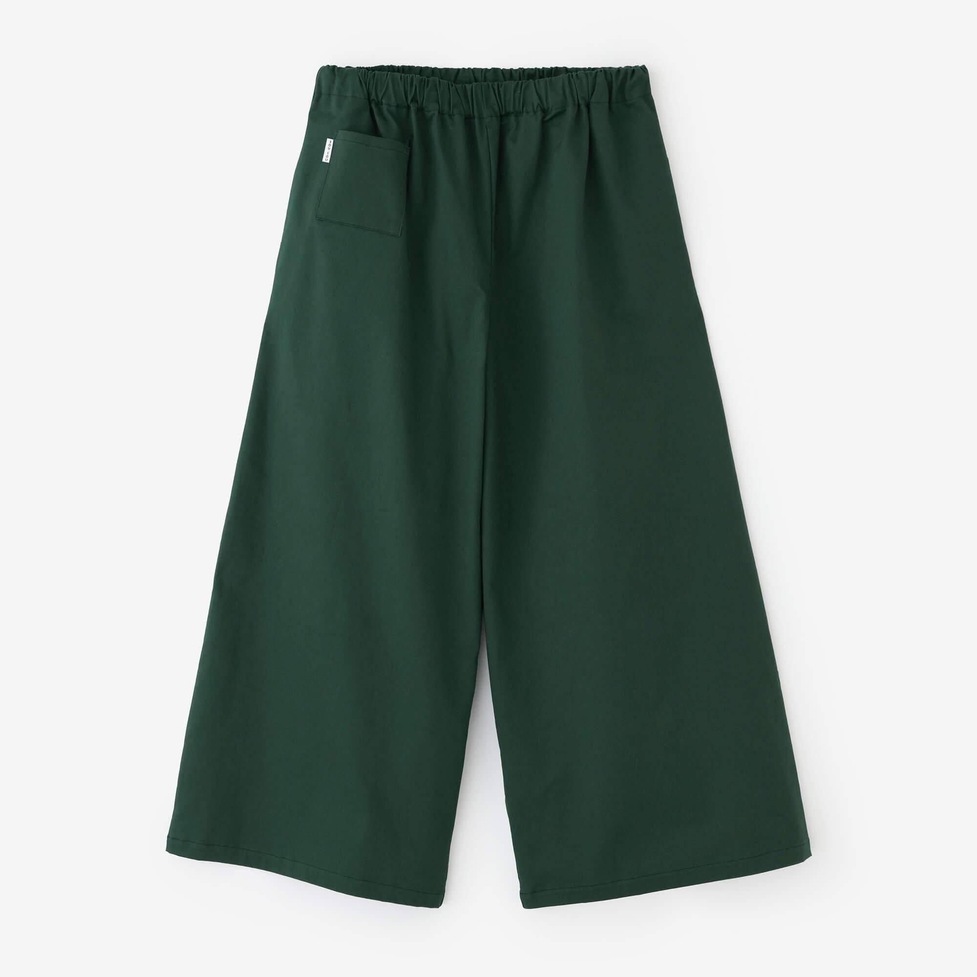 伸（しん） 綾織（あやおり） 広形もんぺ／深緑色（しんりょく