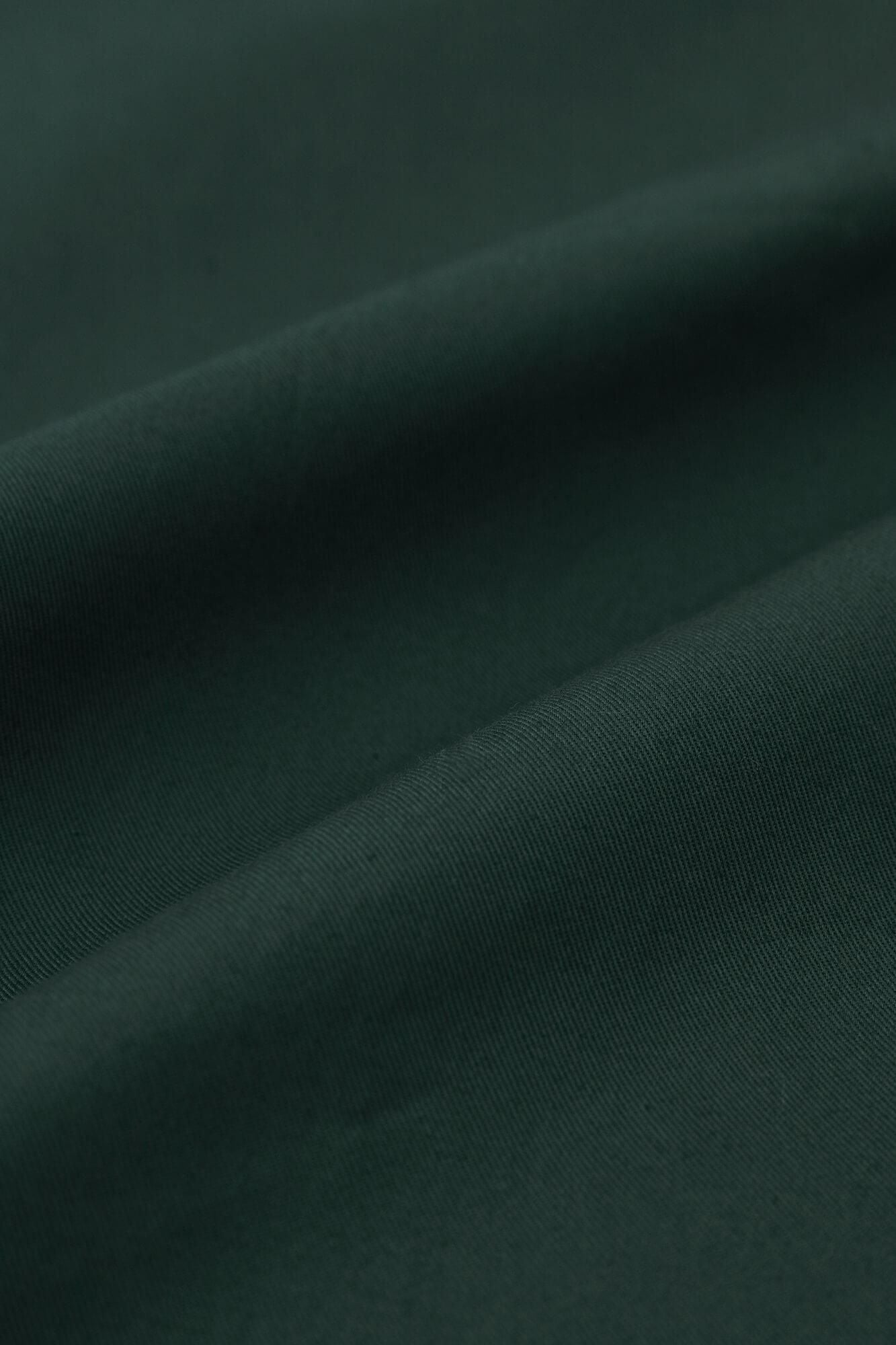 伸斜紋織 闊腿褲/深綠色