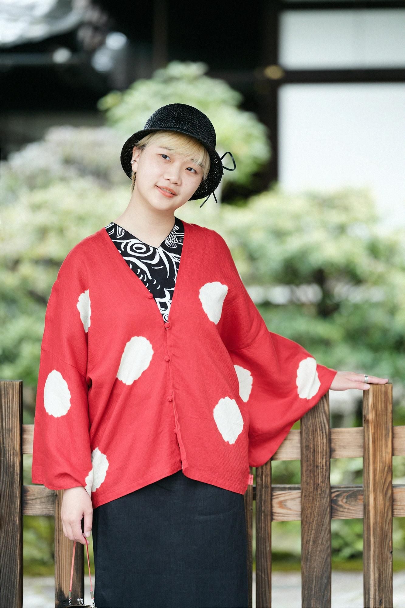 Shinkiyo Shibori Leinen Hatsuki/Mizutama-dai (Mizutama-dai) Dunkle Farbe x Neri-Farbe