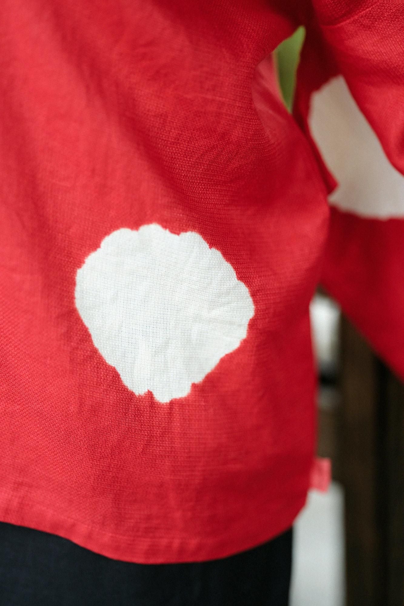 Shinkiyo Shibori Leinen Hatsuki/Mizutama-dai (Mizutama-dai) Dunkle Farbe x Neri-Farbe