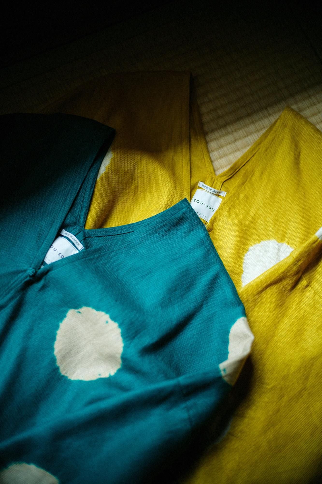 chikaki shibori大麻帽 /大圆点(mizuta madani),tokiwa green(tokiwa midori)x hashiba miiro