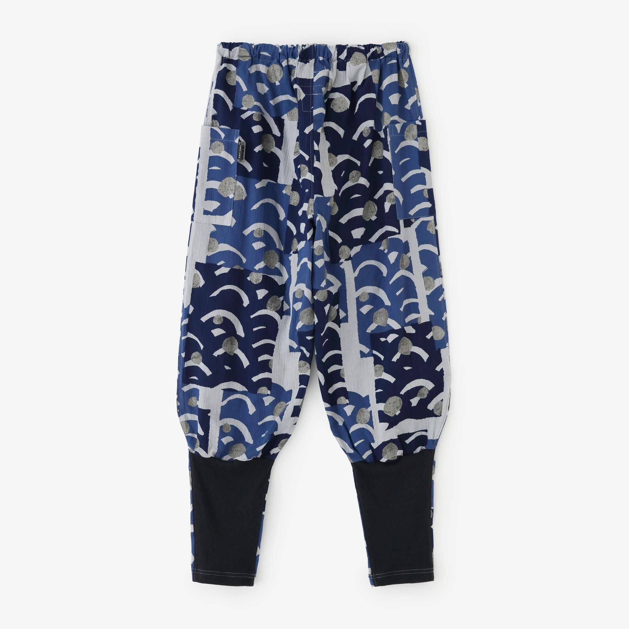 【net Limited】Chizimi Cotton 20/20 Harem Pants / Blue Wave