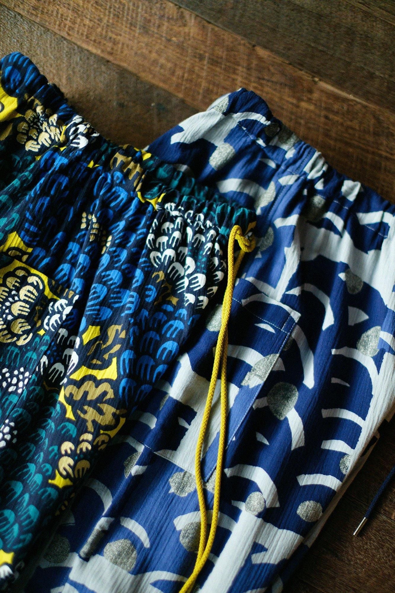 【net Limited】Chizimi Cotton 20/20 Harem Pants / Blue Wave