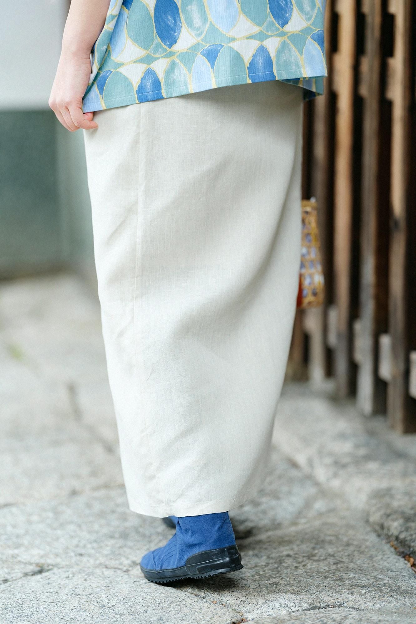 麻 裹裙/灰白色