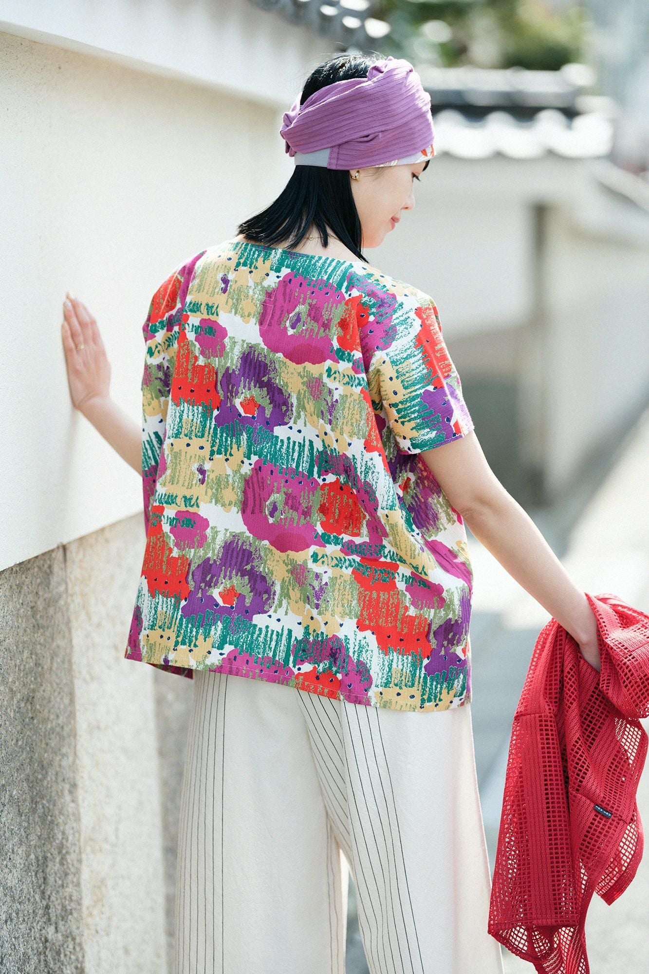 高島縮棉 20/20方形上衣/憧憬